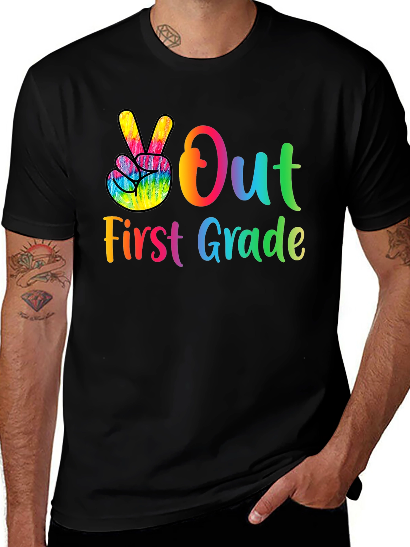 Peace Out First Grade T-Shirt - Back to School