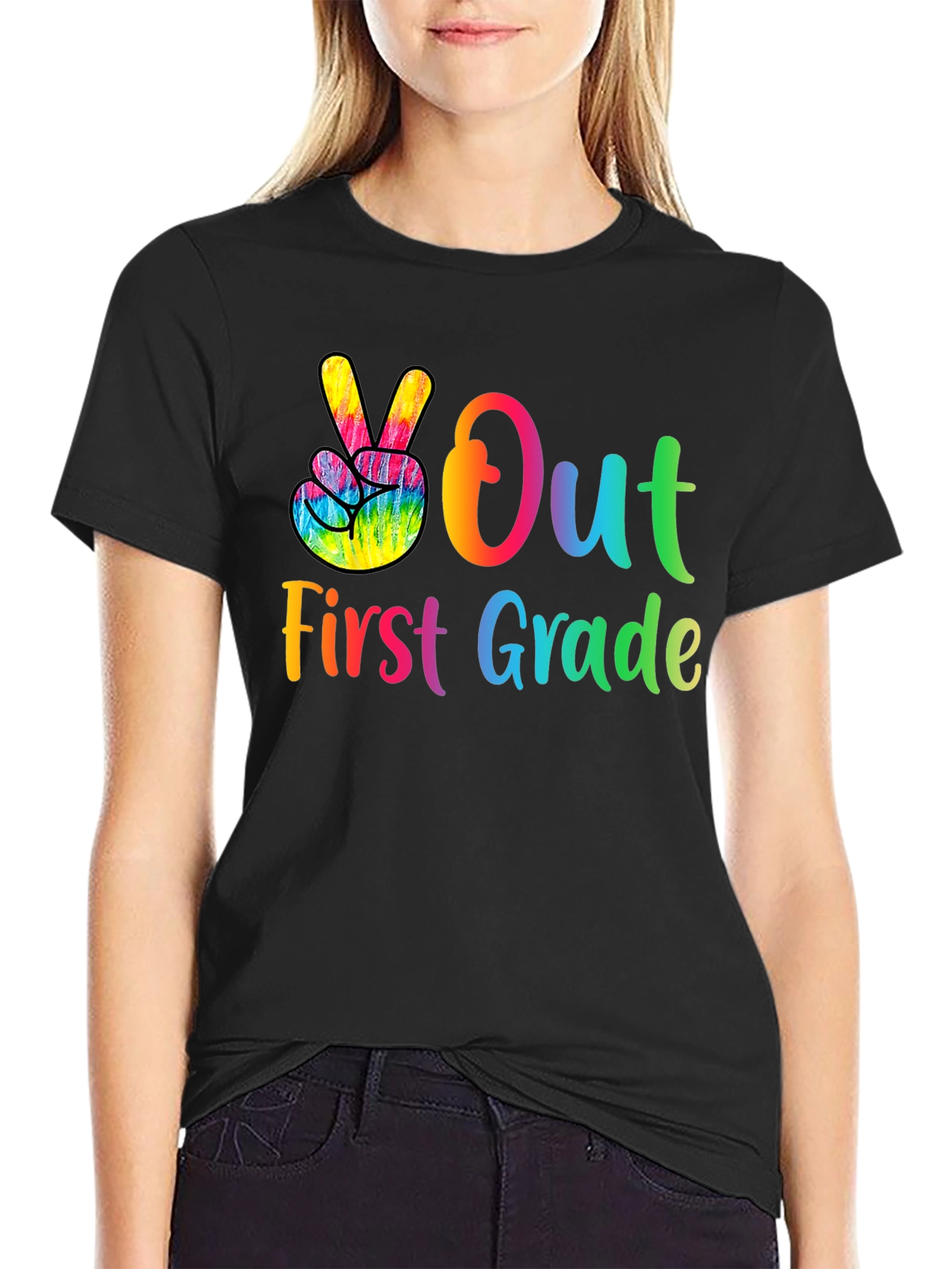 Peace Out First Grade T-Shirt - Back to School