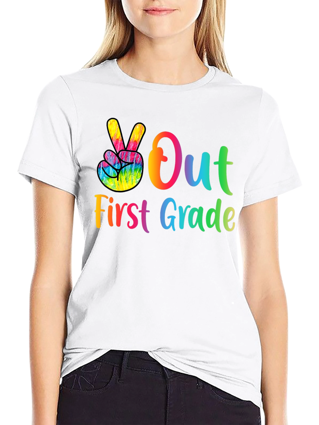 Peace Out First Grade T-Shirt - Back to School