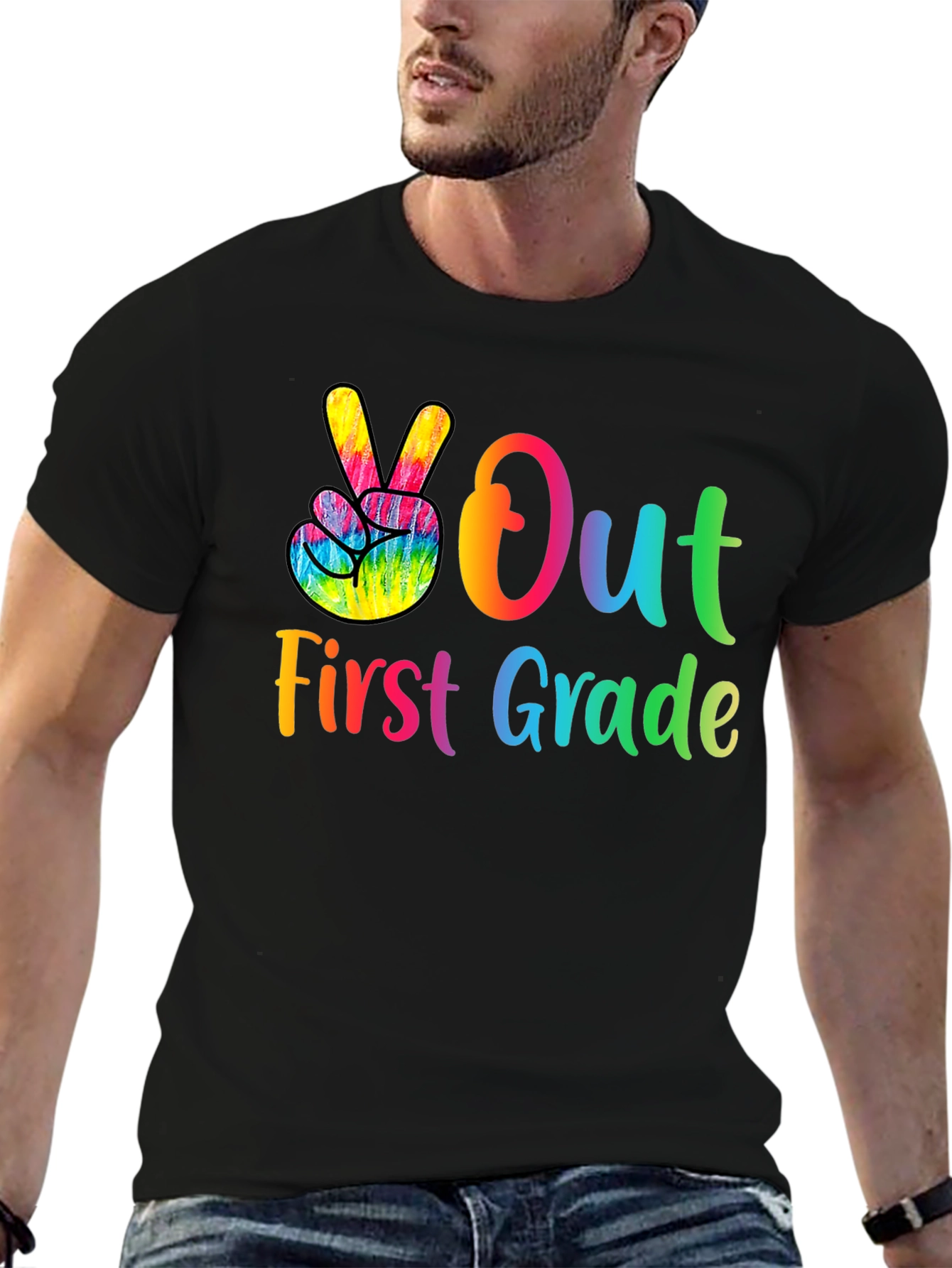 Peace Out First Grade T-Shirt - Back to School