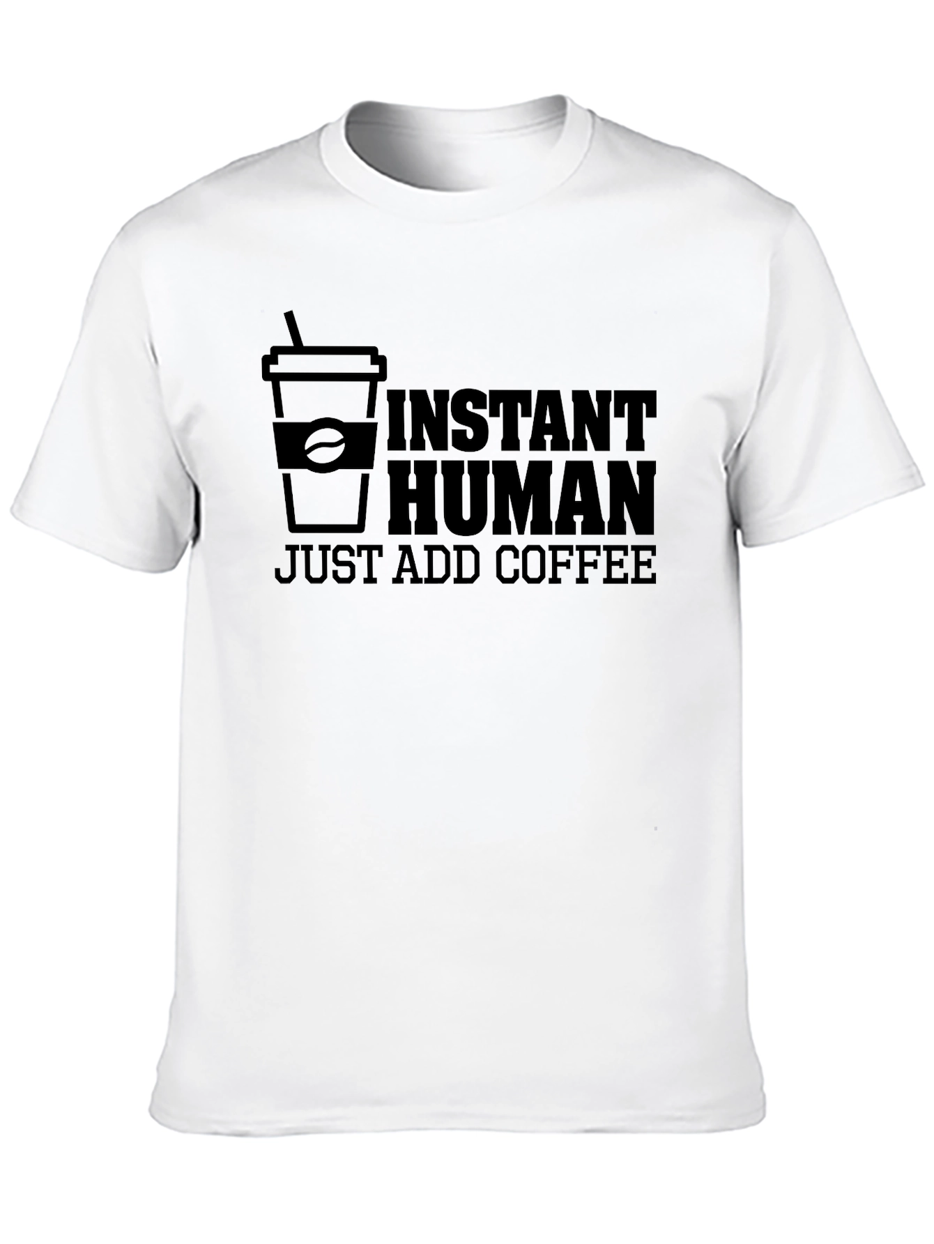 Instant Human Add Coffee T-Shirt - Black