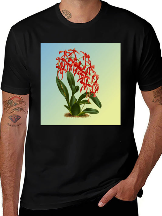 Botanical Orchid Graphic Tee - Classic Fit