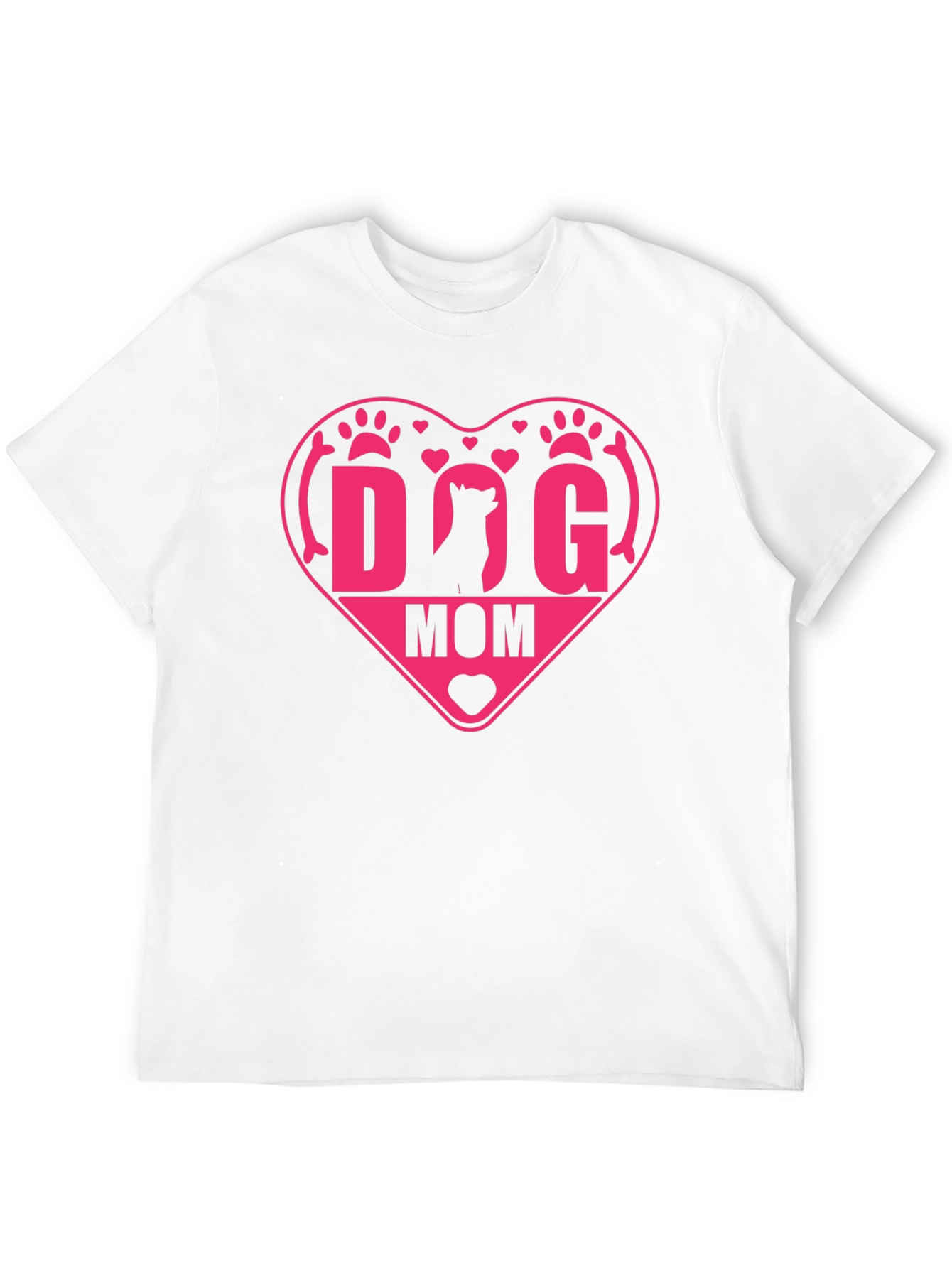 Dog Mom Heart T-Shirt - Black
