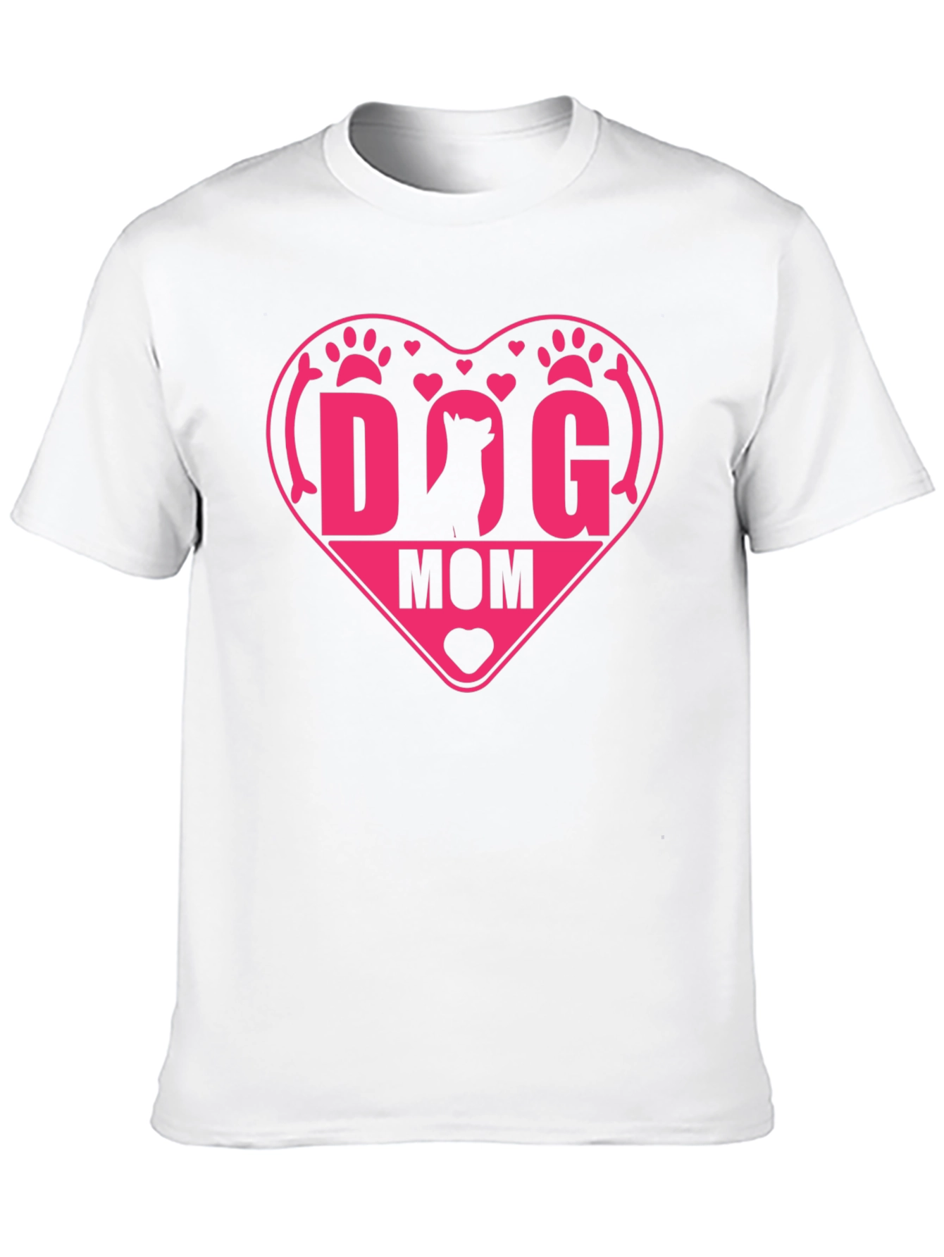 Dog Mom Heart T-Shirt - Black