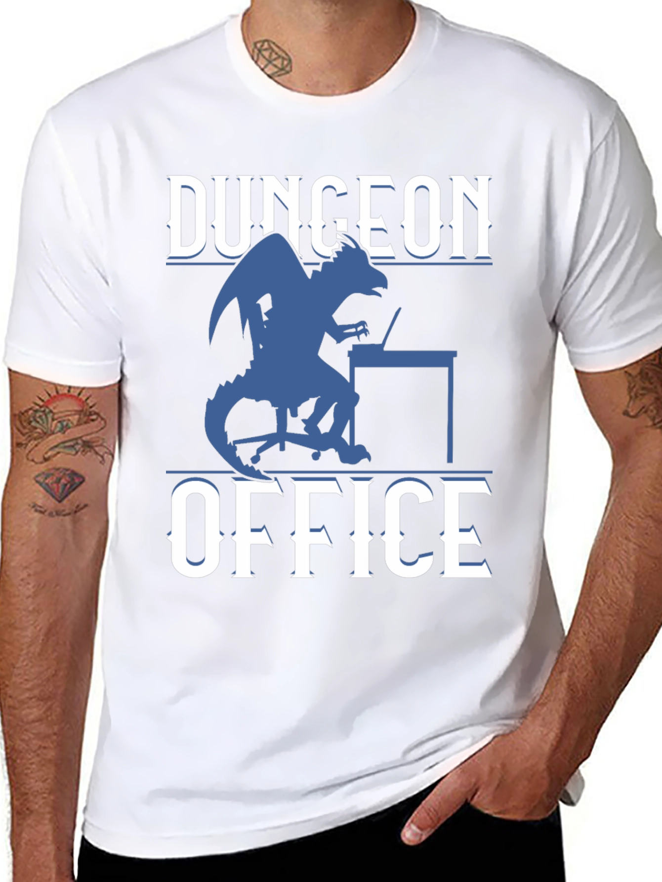 Dungeon Office Graphic Tee - Fantasy Gamer Shirt