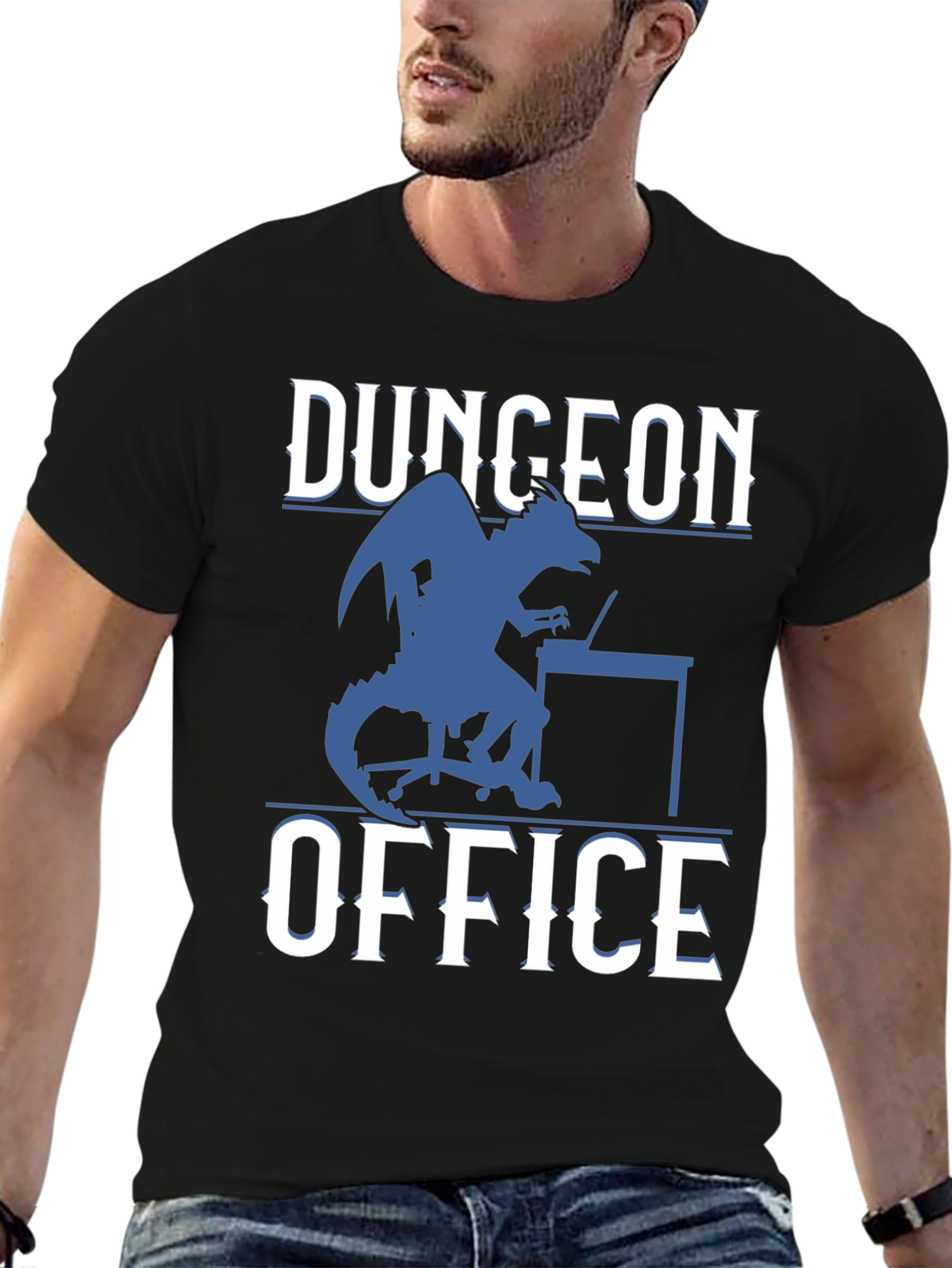 Dungeon Office Graphic Tee - Fantasy Gamer Shirt