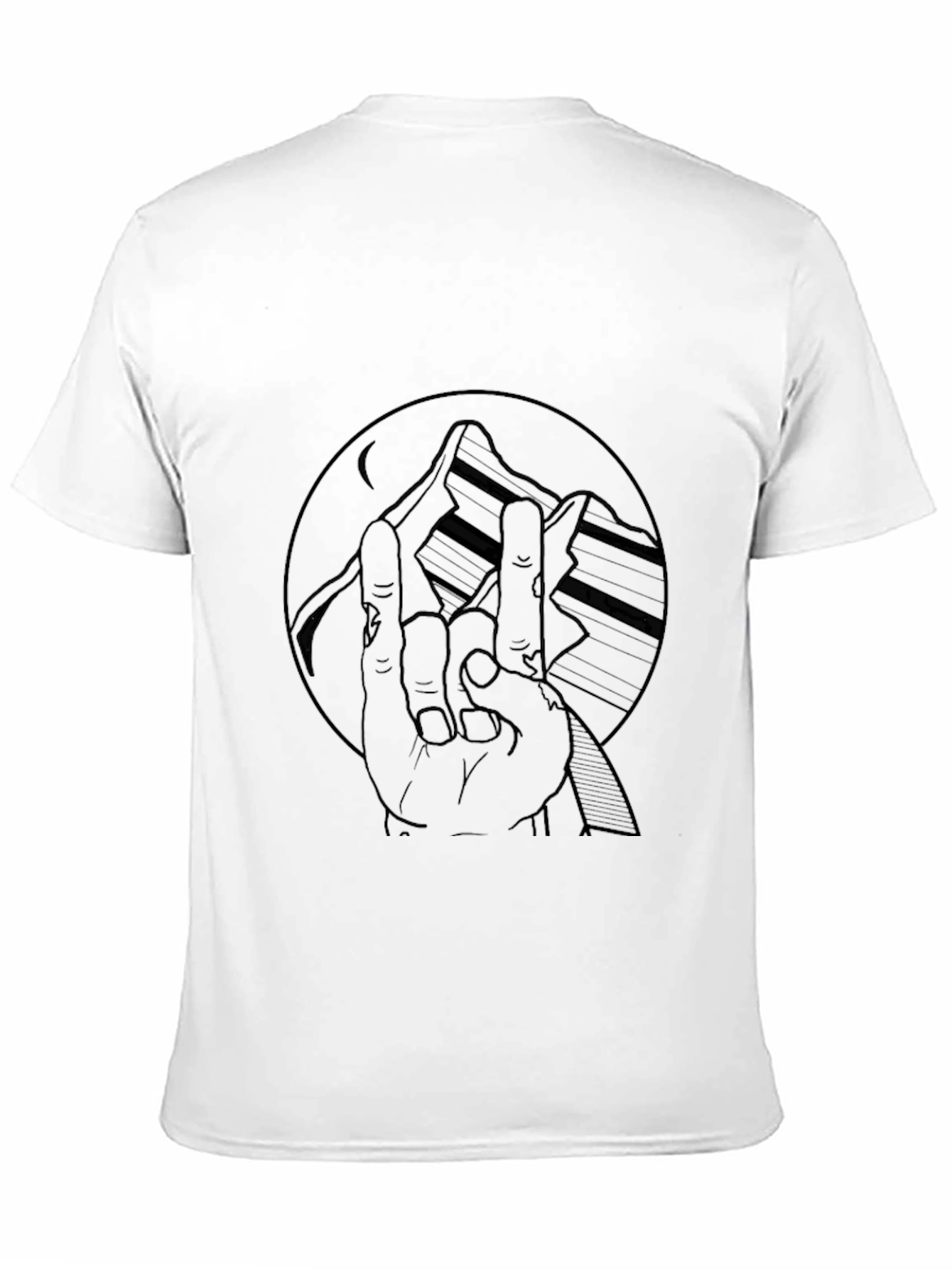 Mountain Hand Graphic Tee - Black