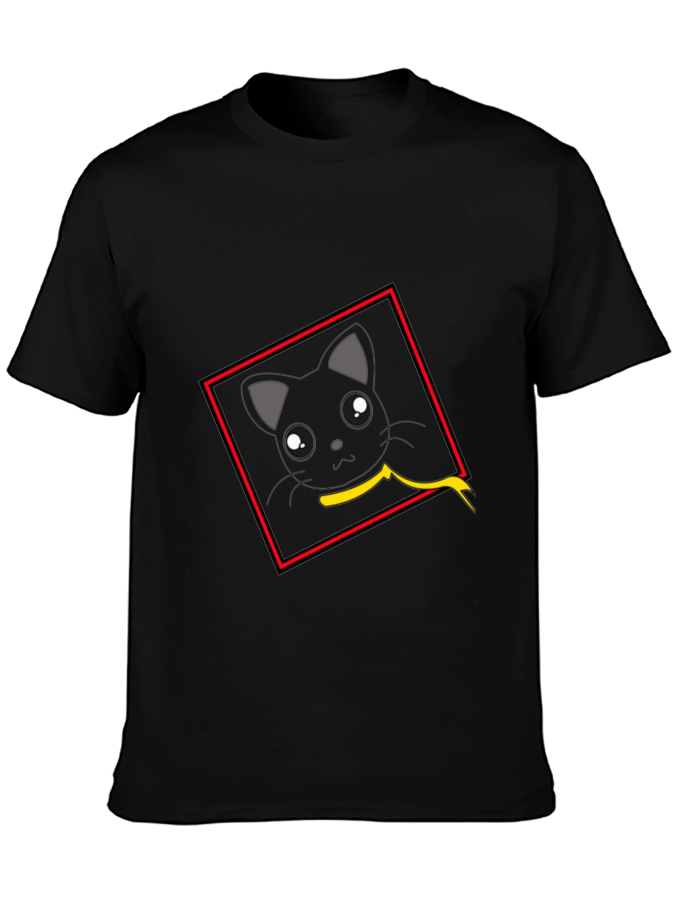 Cool Cat Graphic Tee - Black