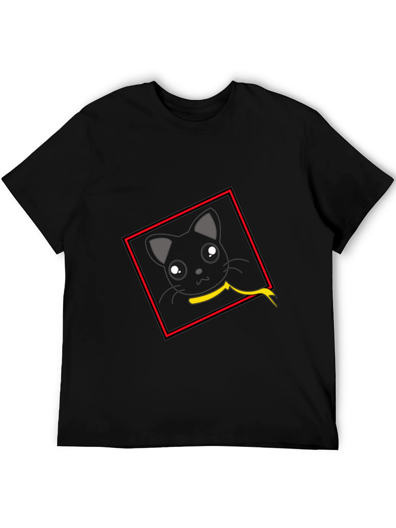 Cool Cat Graphic Tee - Black