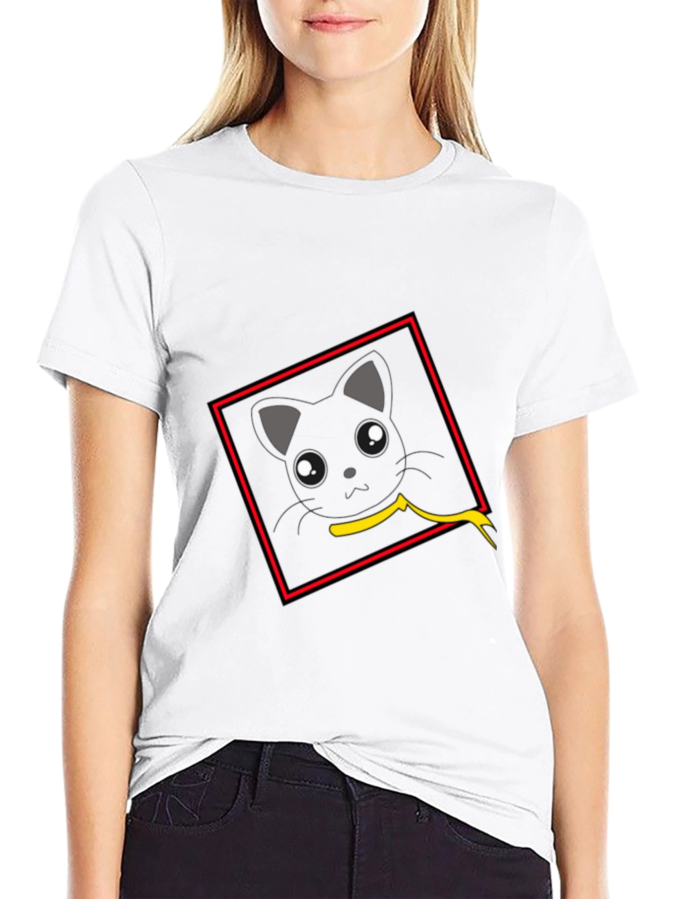 Cool Cat Graphic Tee - Black