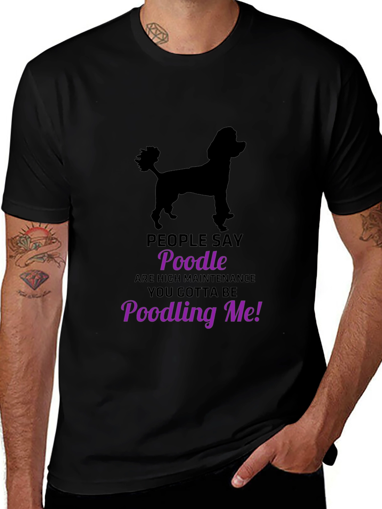 Poodle Lovers T-Shirt - Funny Poodling Me Graphic Tee