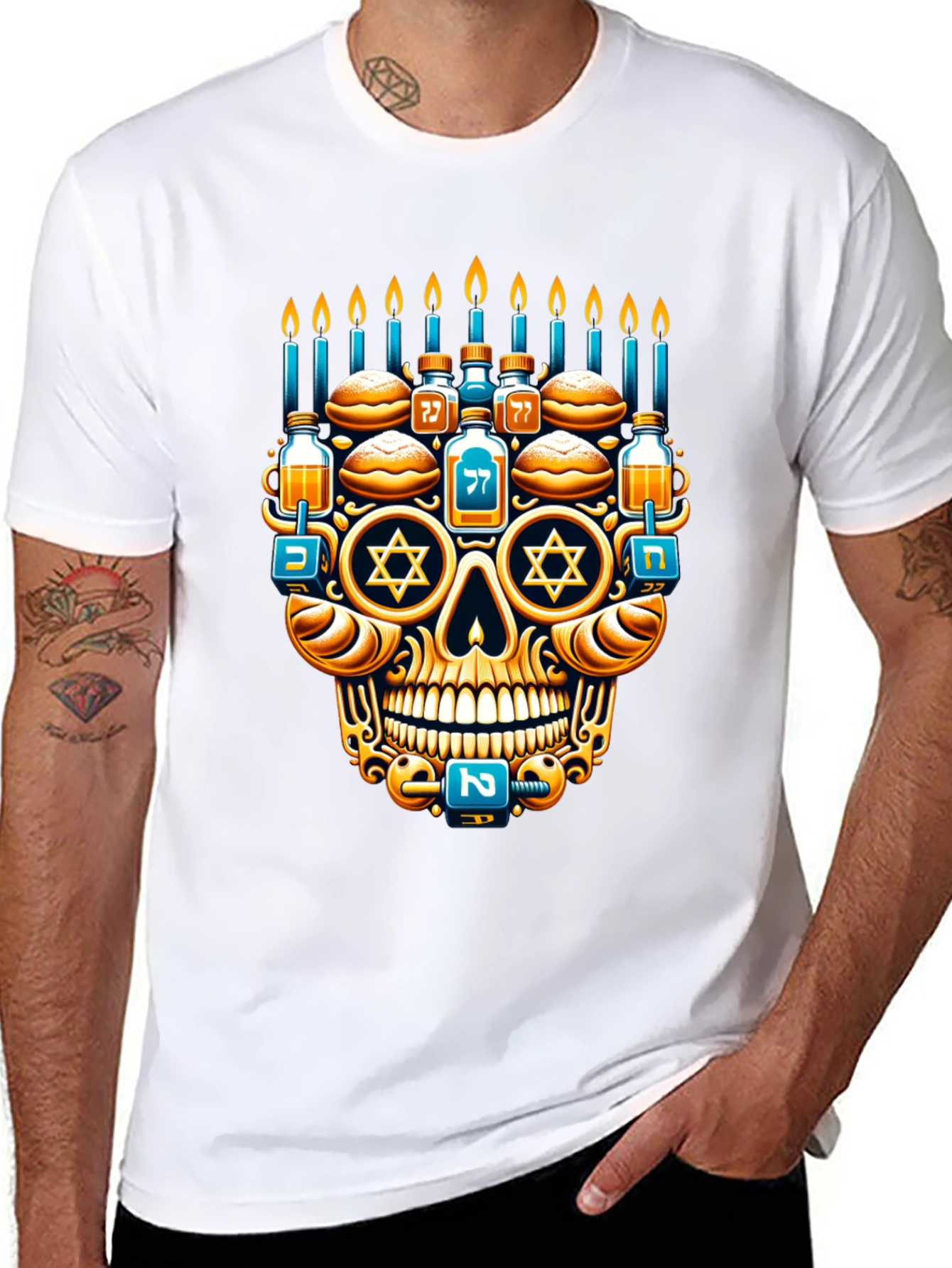 Hanukkah Skull T-Shirt