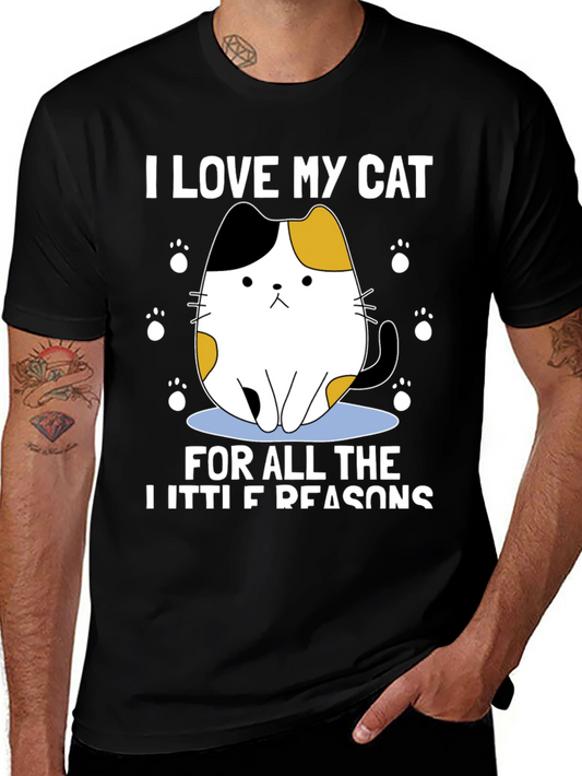 I Love My Cat T-Shirt - Cute Cat Graphic Tee
