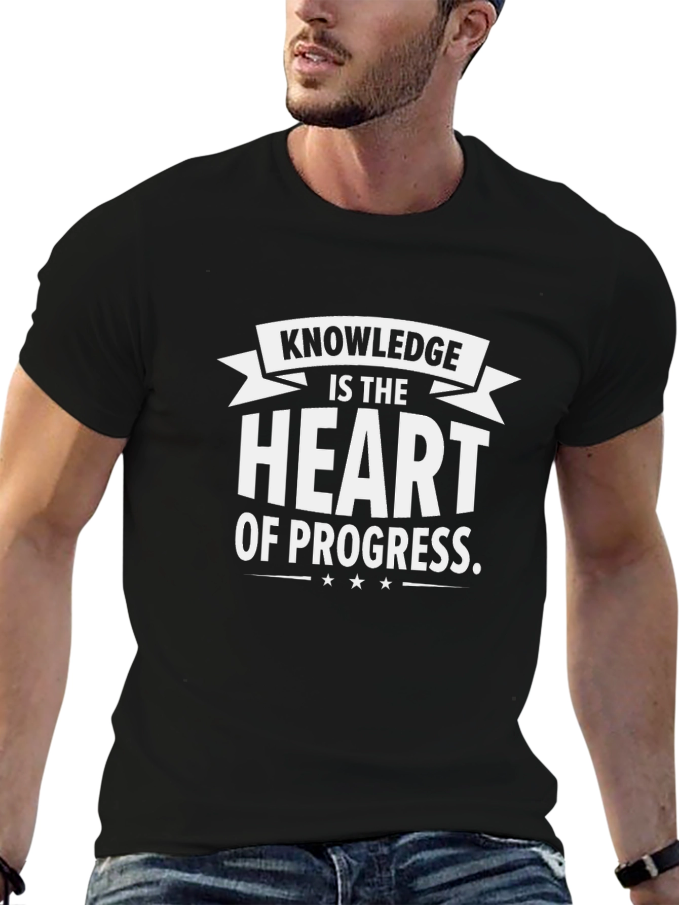 Knowledge is the Heart of Progress Graphic Tee