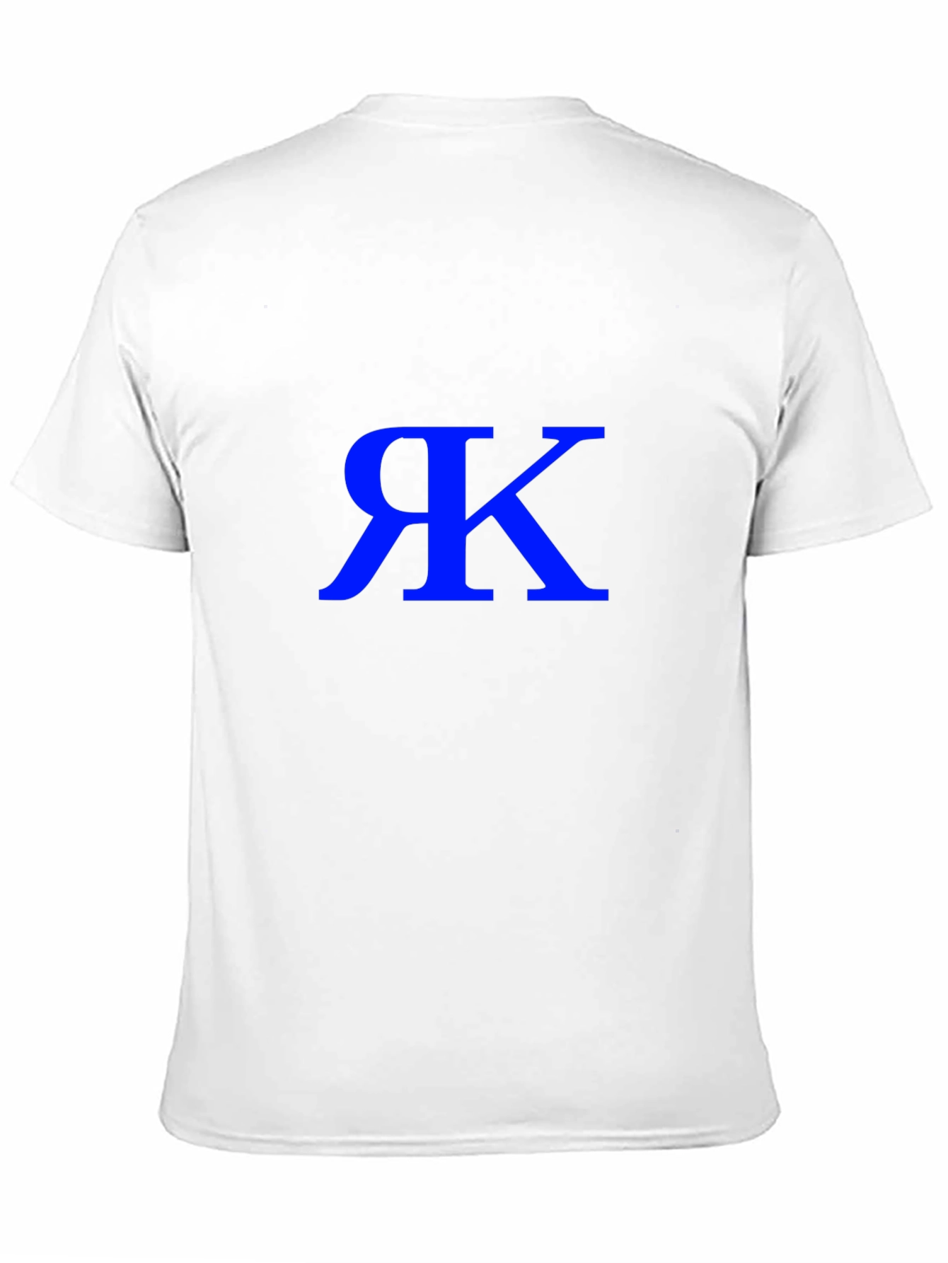 Stylish Black T-Shirt with Blue Initial Graphic