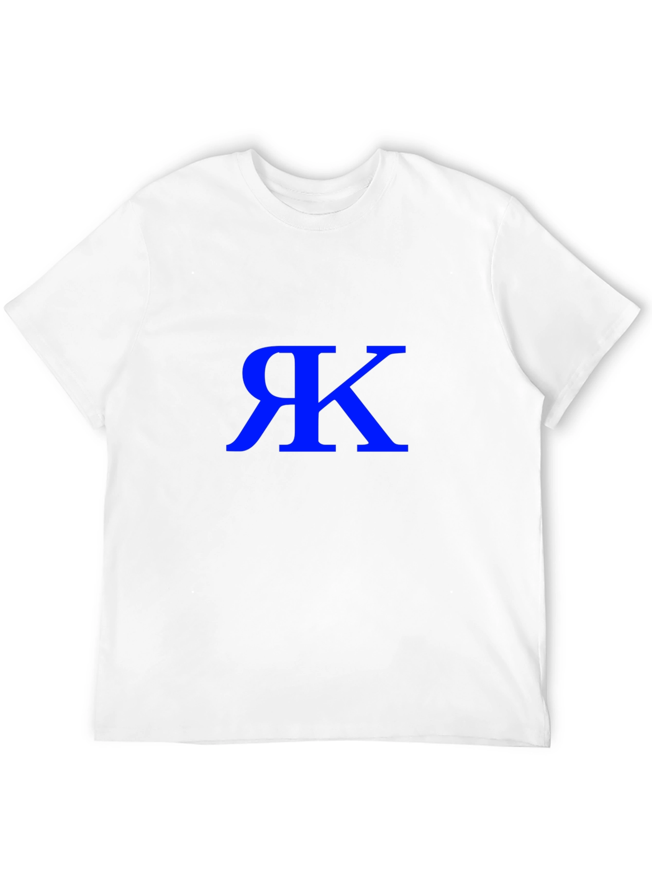 Stylish Black T-Shirt with Blue Initial Graphic
