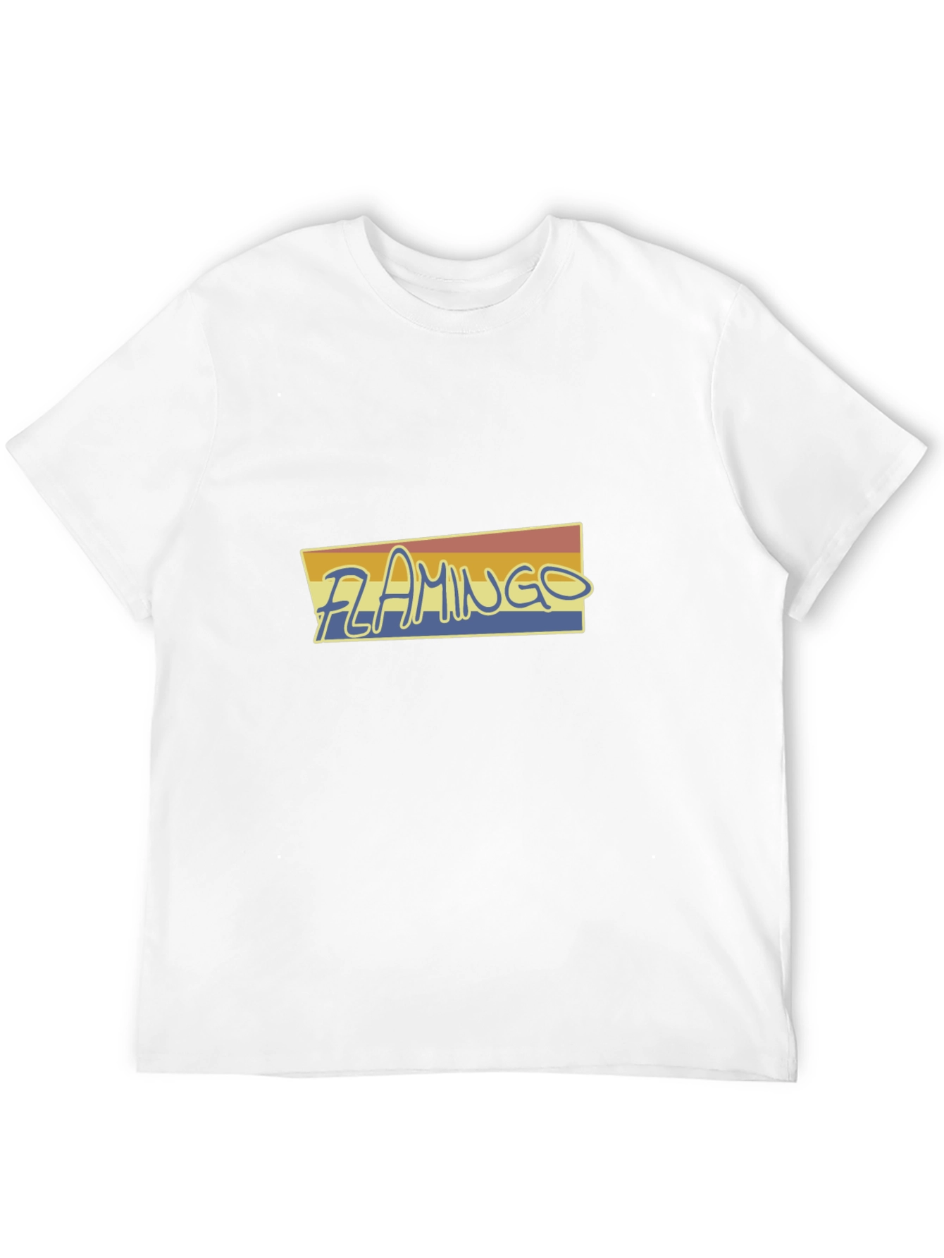 Retro Flamingo Graphic Tee - Soft Black Cotton Shirt