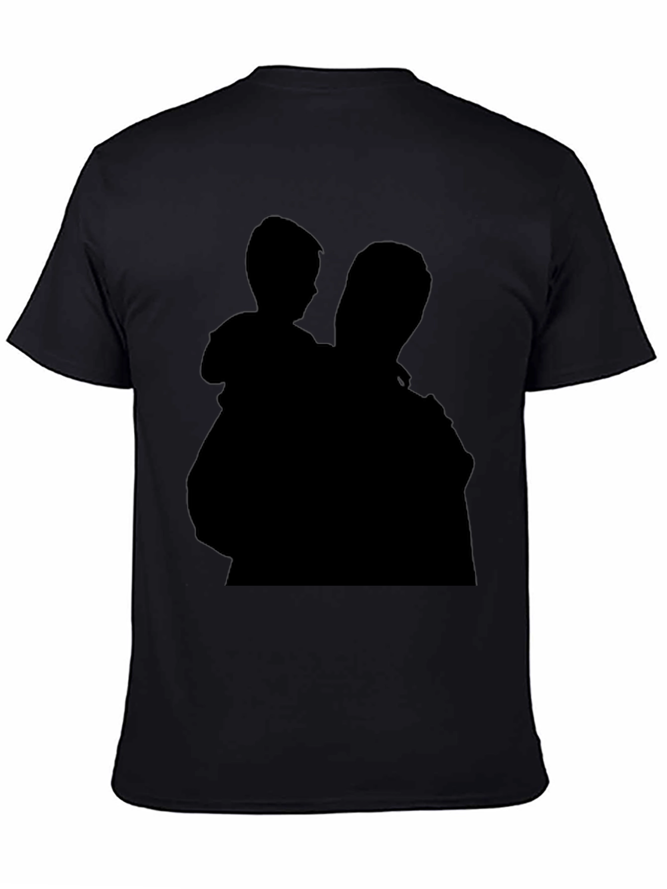 Silhouette Father & Child Black T-Shirt