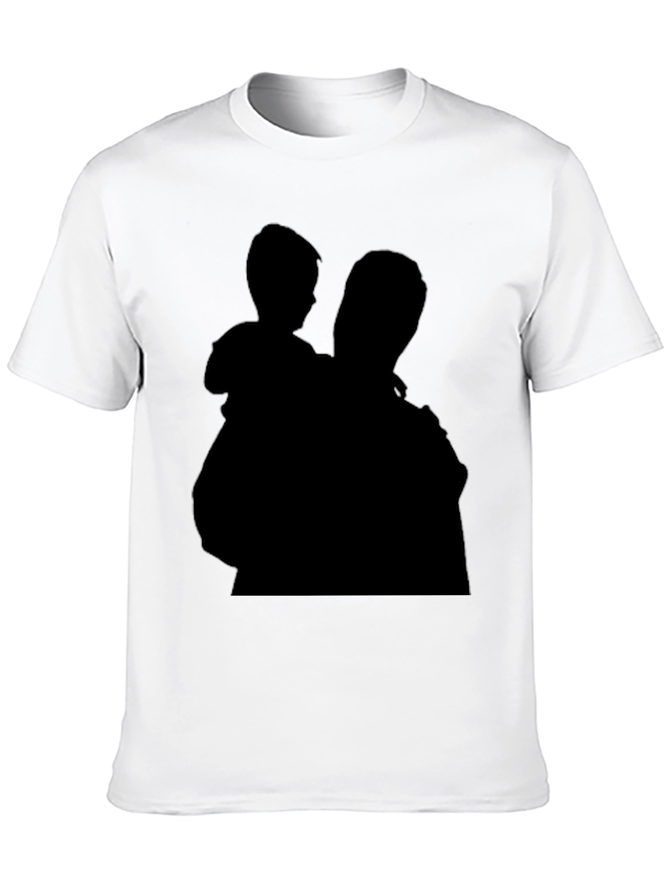 Silhouette Father & Child Black T-Shirt