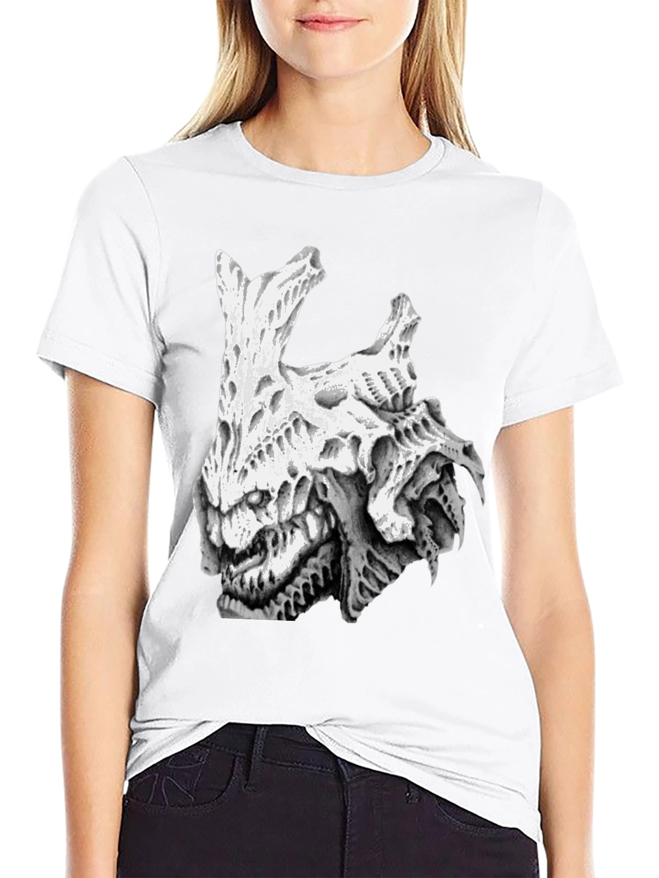 Monster Graphic Print Black Tee