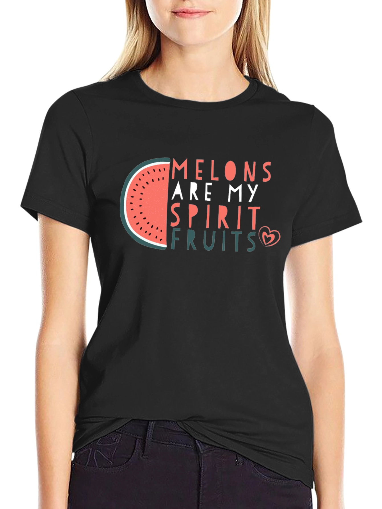 Melons Are My Spirit Fruit Black T-Shirt