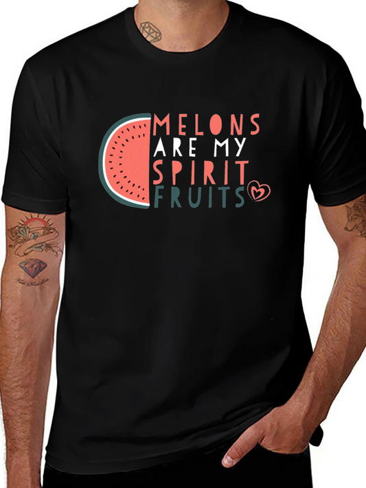 Melons Are My Spirit Fruit Black T-Shirt