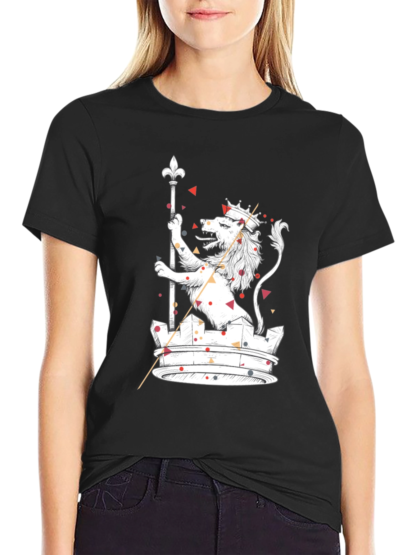 Lion Crown Graphic Tee - Cool Graphic Print