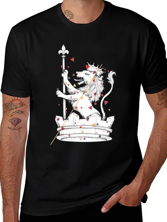 Lion Crown Graphic Tee - Cool Graphic Print