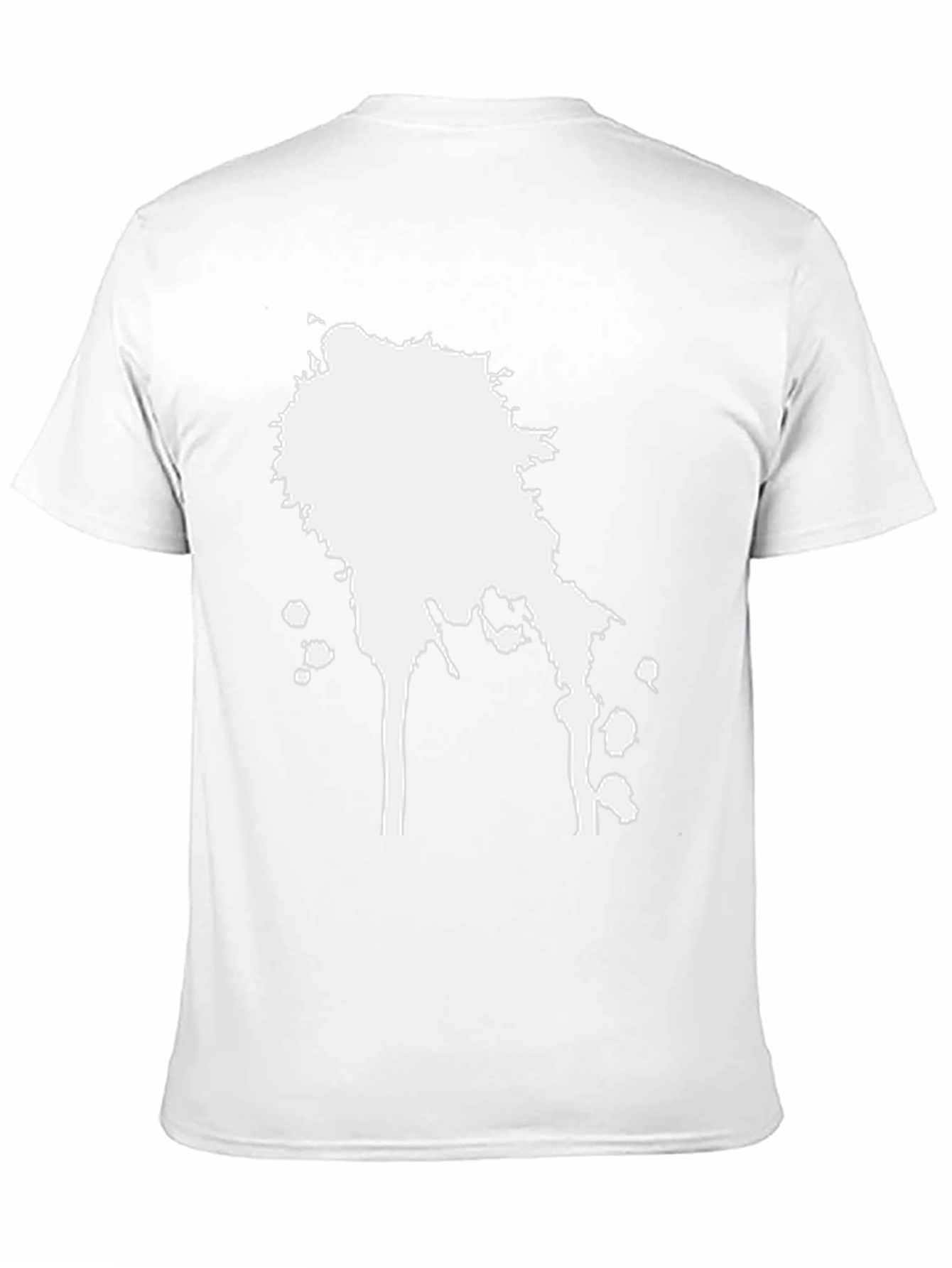 Mens Black T-Shirt with White Splatter Design