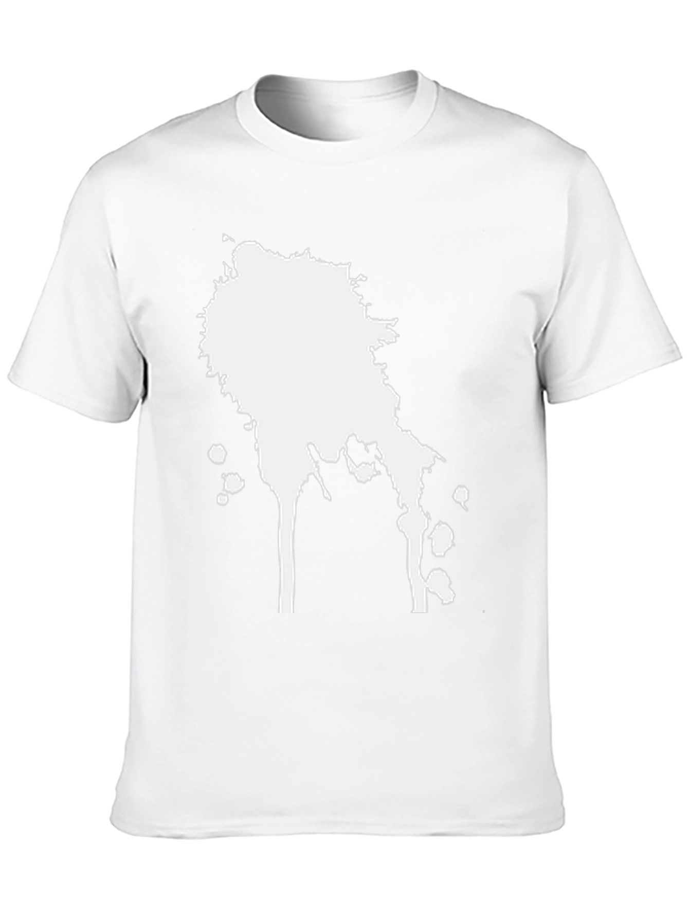 Mens Black T-Shirt with White Splatter Design