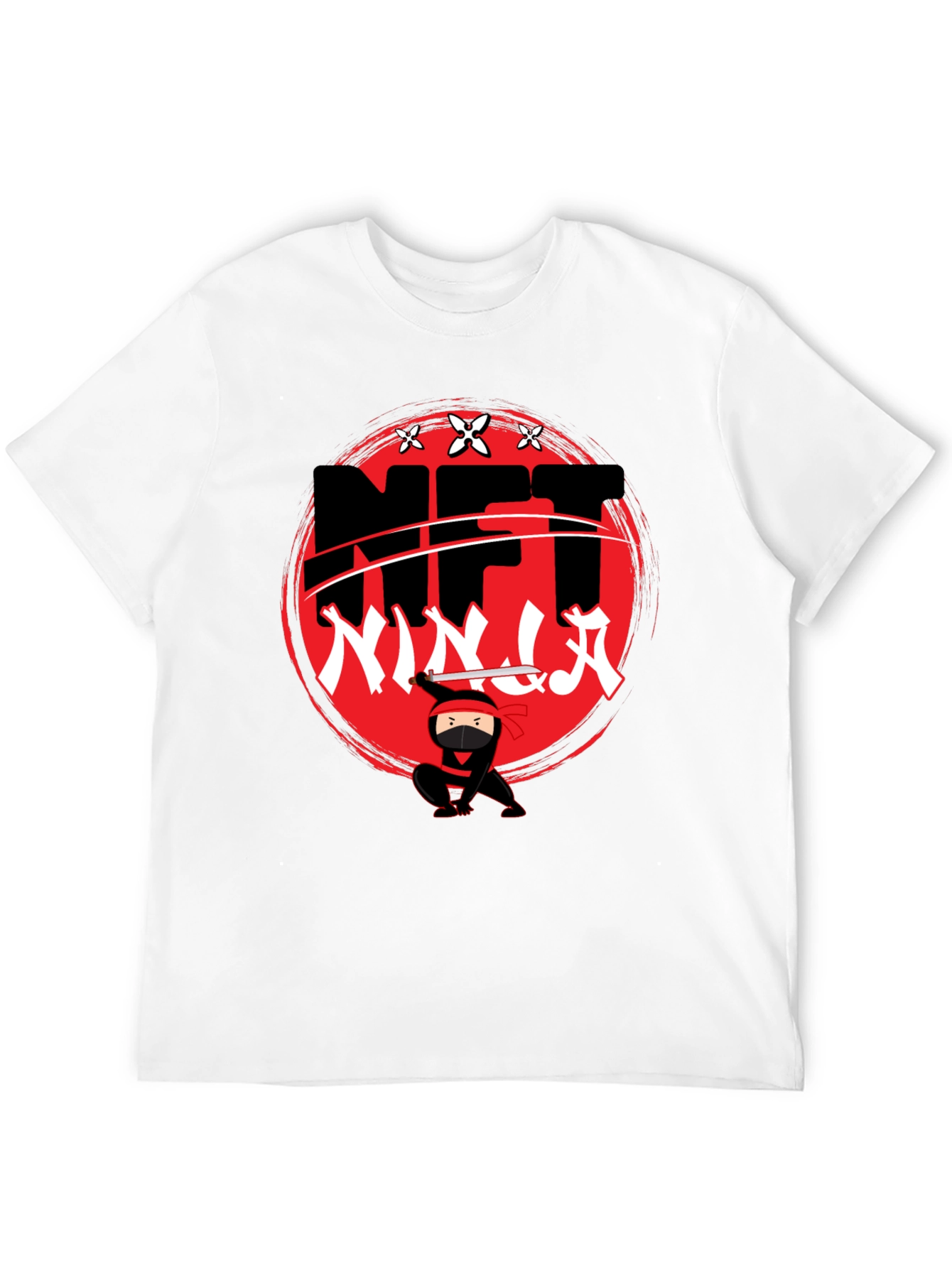NFT Ninja Graphic T-Shirt - Black Cotton Tee