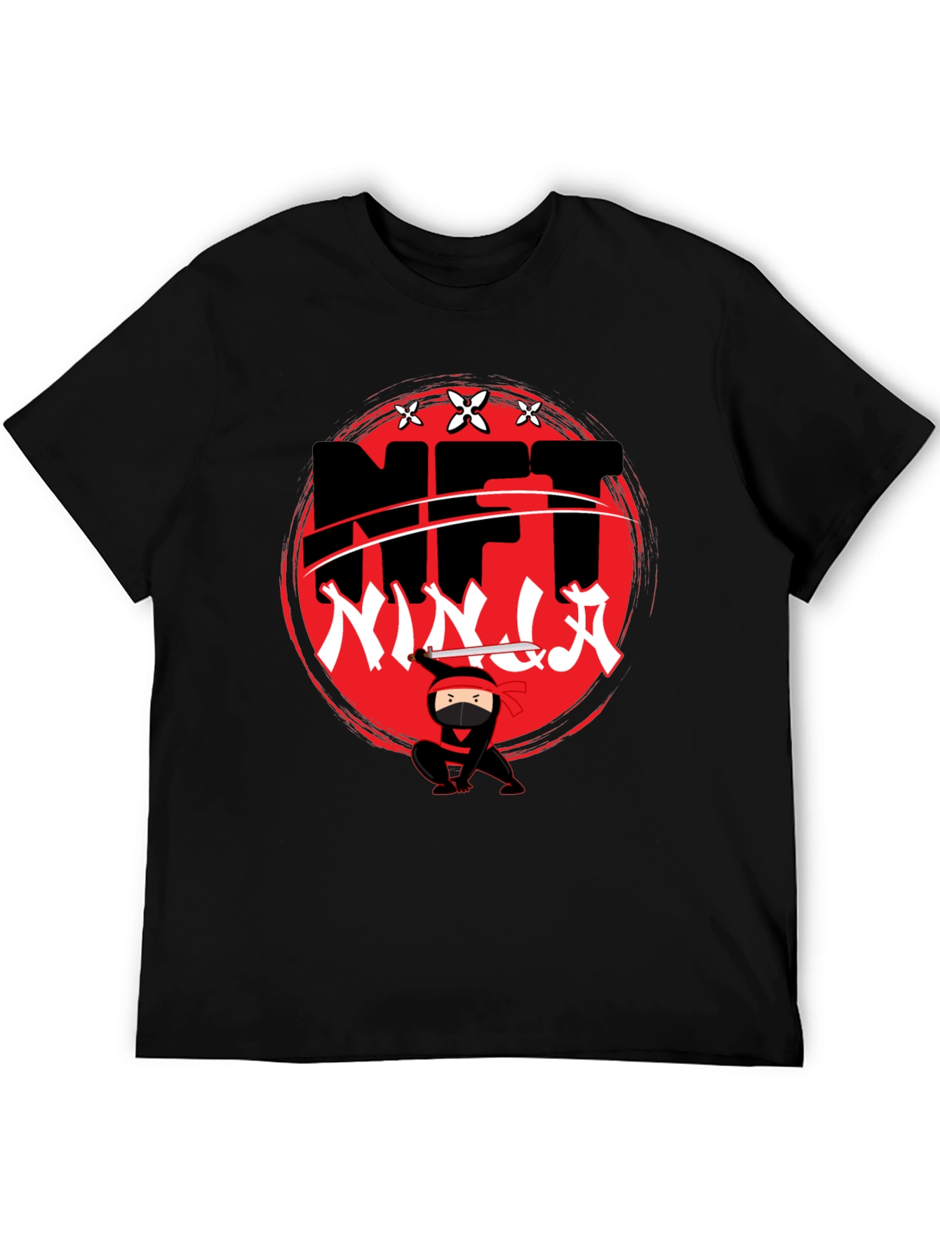 NFT Ninja Graphic T-Shirt - Black Cotton Tee