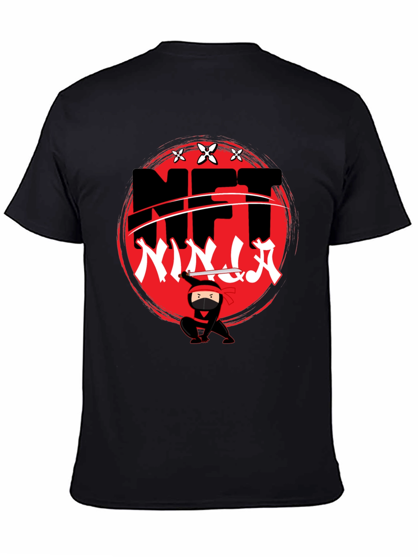 NFT Ninja Graphic T-Shirt - Black Cotton Tee