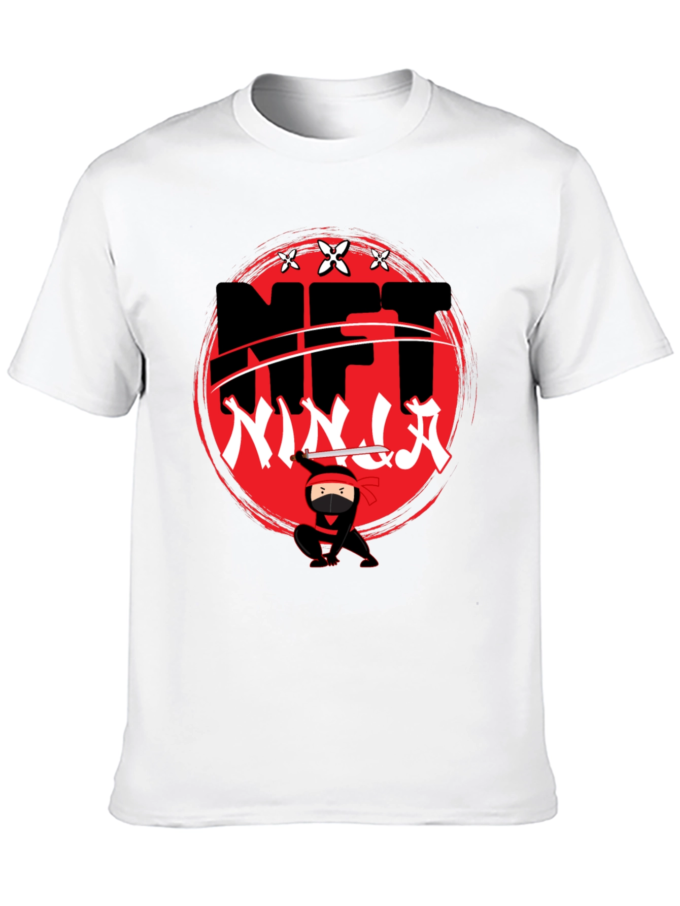 NFT Ninja Graphic T-Shirt - Black Cotton Tee