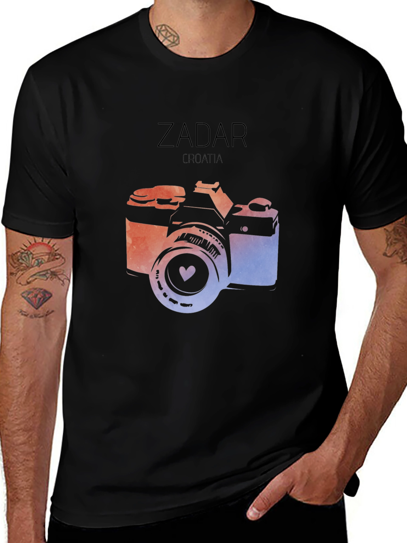 Zadar Croatia Camera Graphic T-Shirt