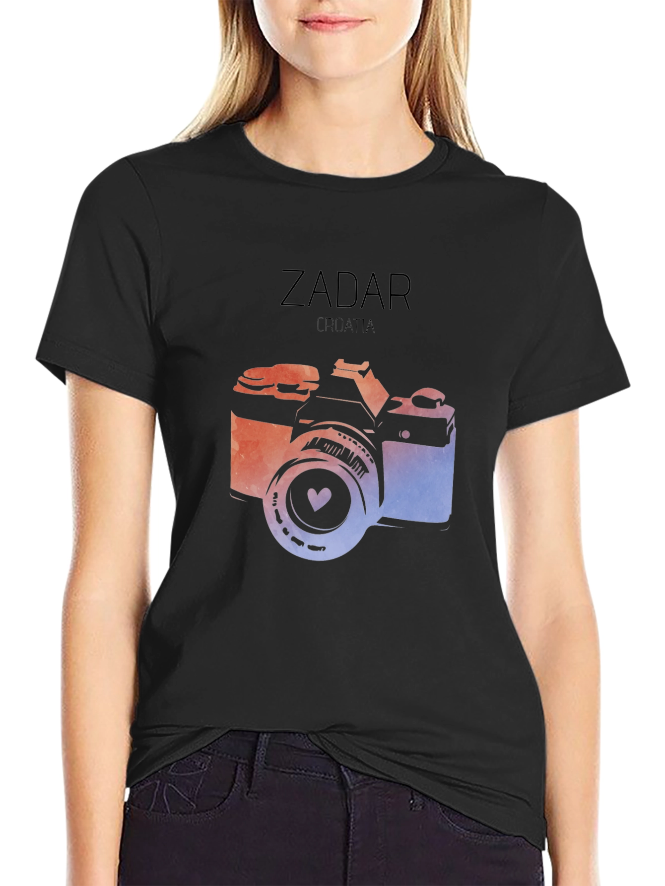 Zadar Croatia Camera Graphic T-Shirt