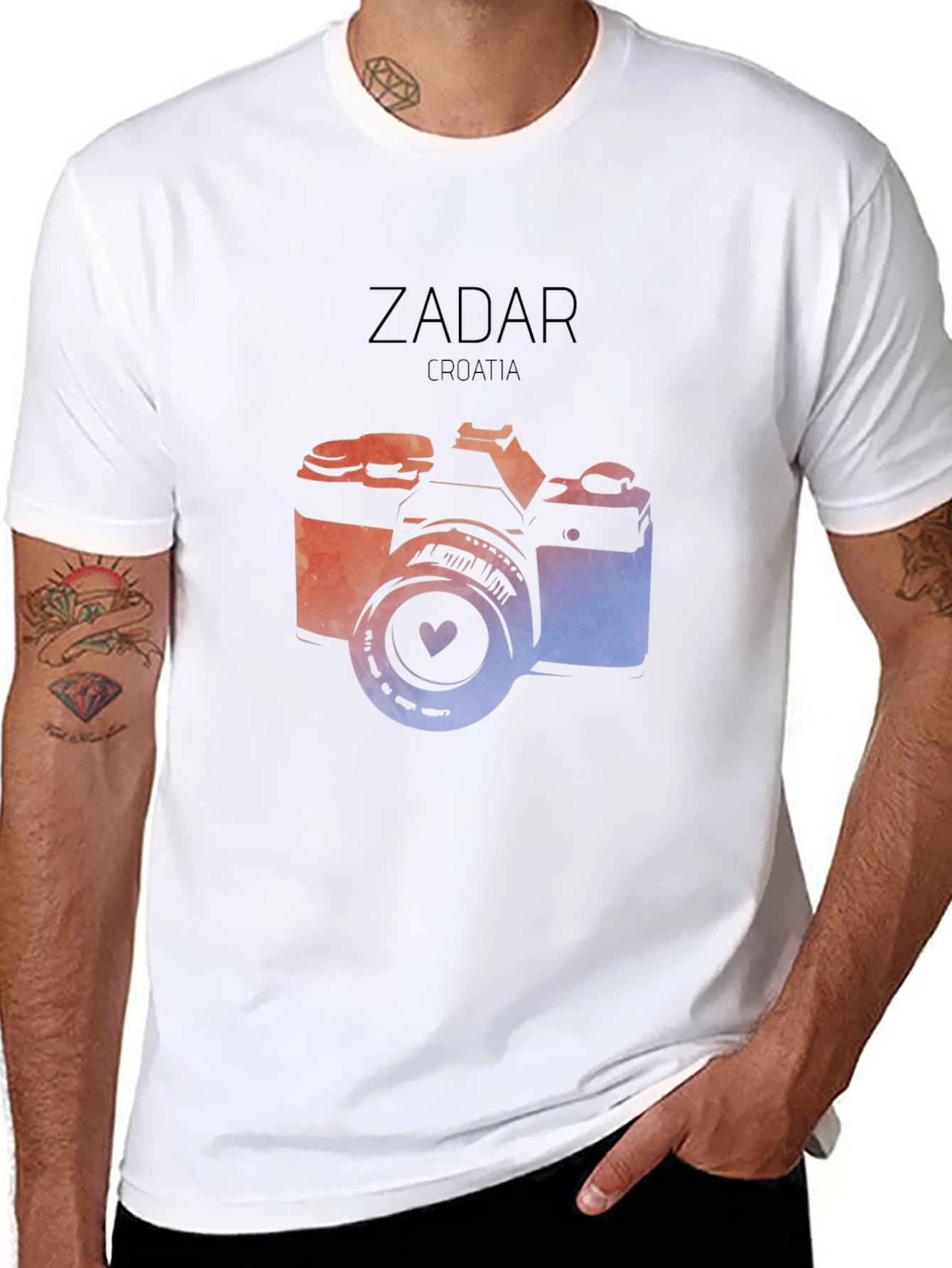 Zadar Croatia Camera Graphic T-Shirt