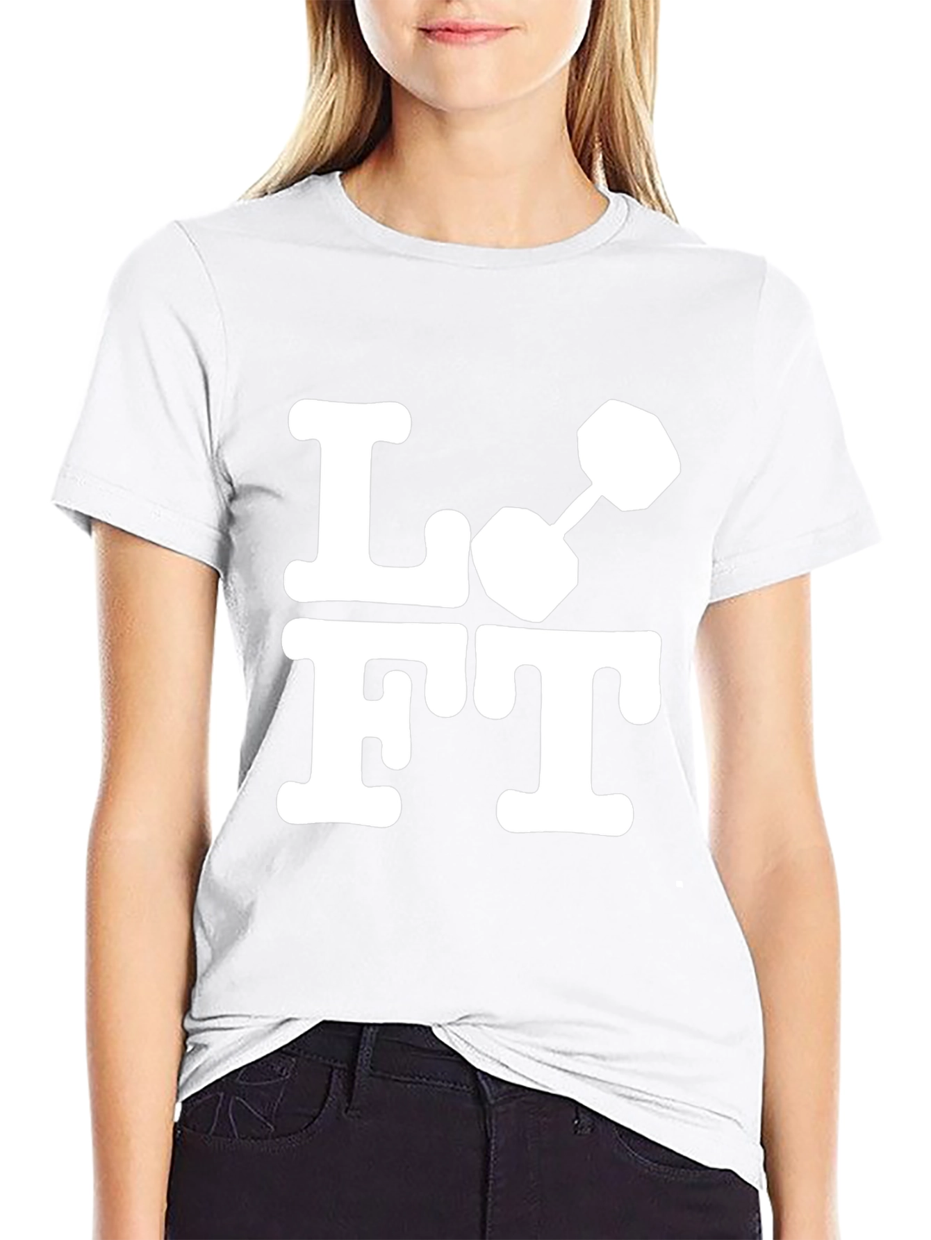 Lift Dumbbell Graphic Tee - Black Cotton Gym Shirt