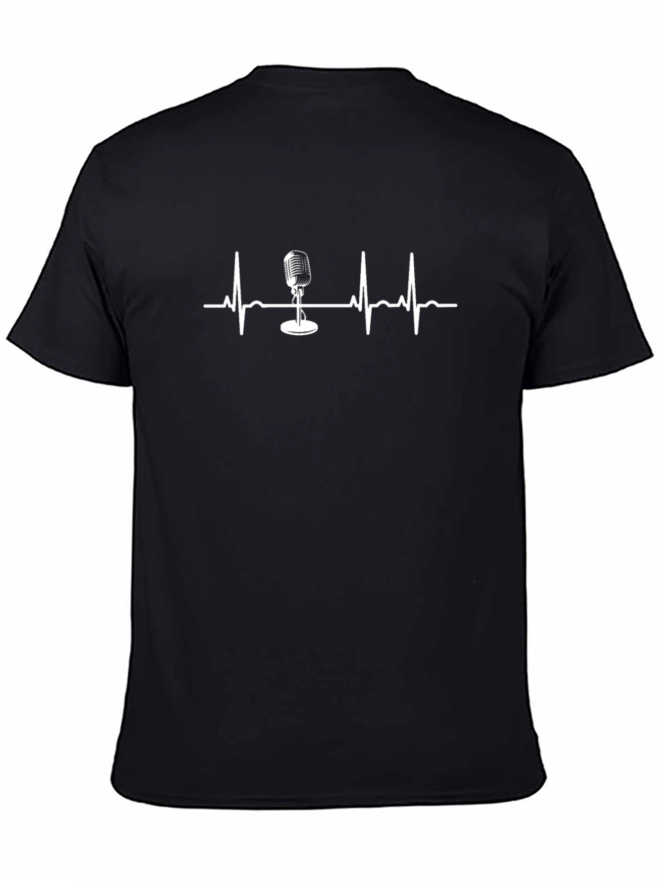 Microphone Heartbeat Graphic T-Shirt