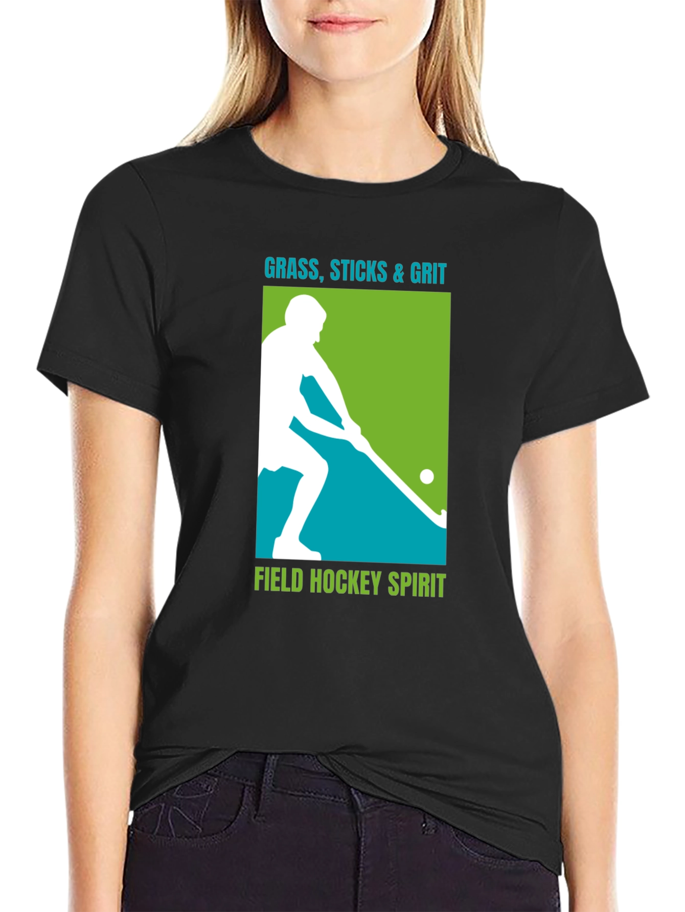 Field Hockey Graphic Tee - Grass Sticks & Grit