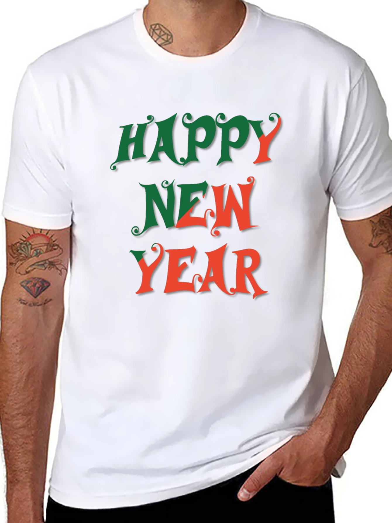 Happy New Year Graphic Tee - Festive Holiday Shirt