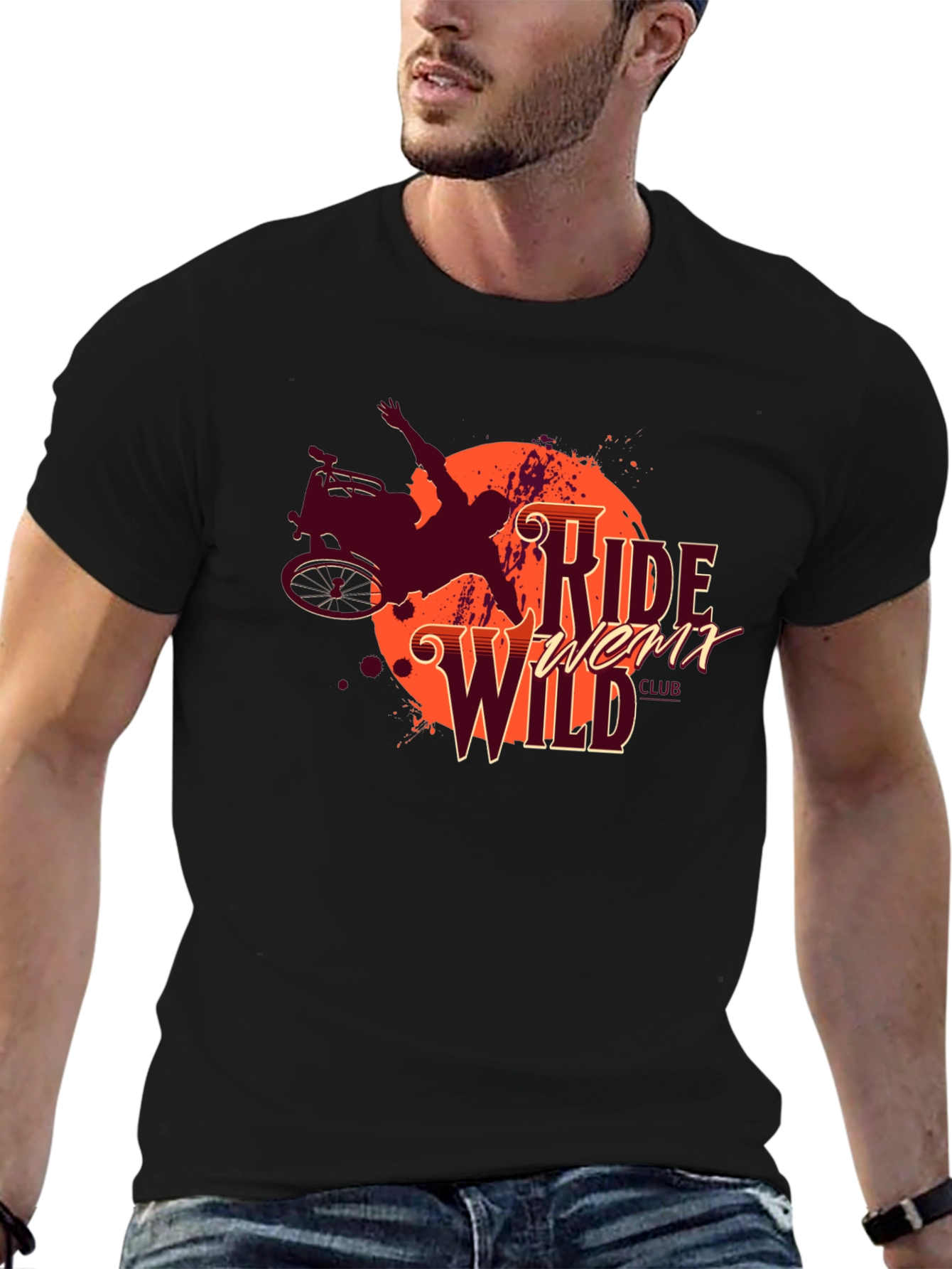 Ride Wild Club Black Graphic T-Shirt
