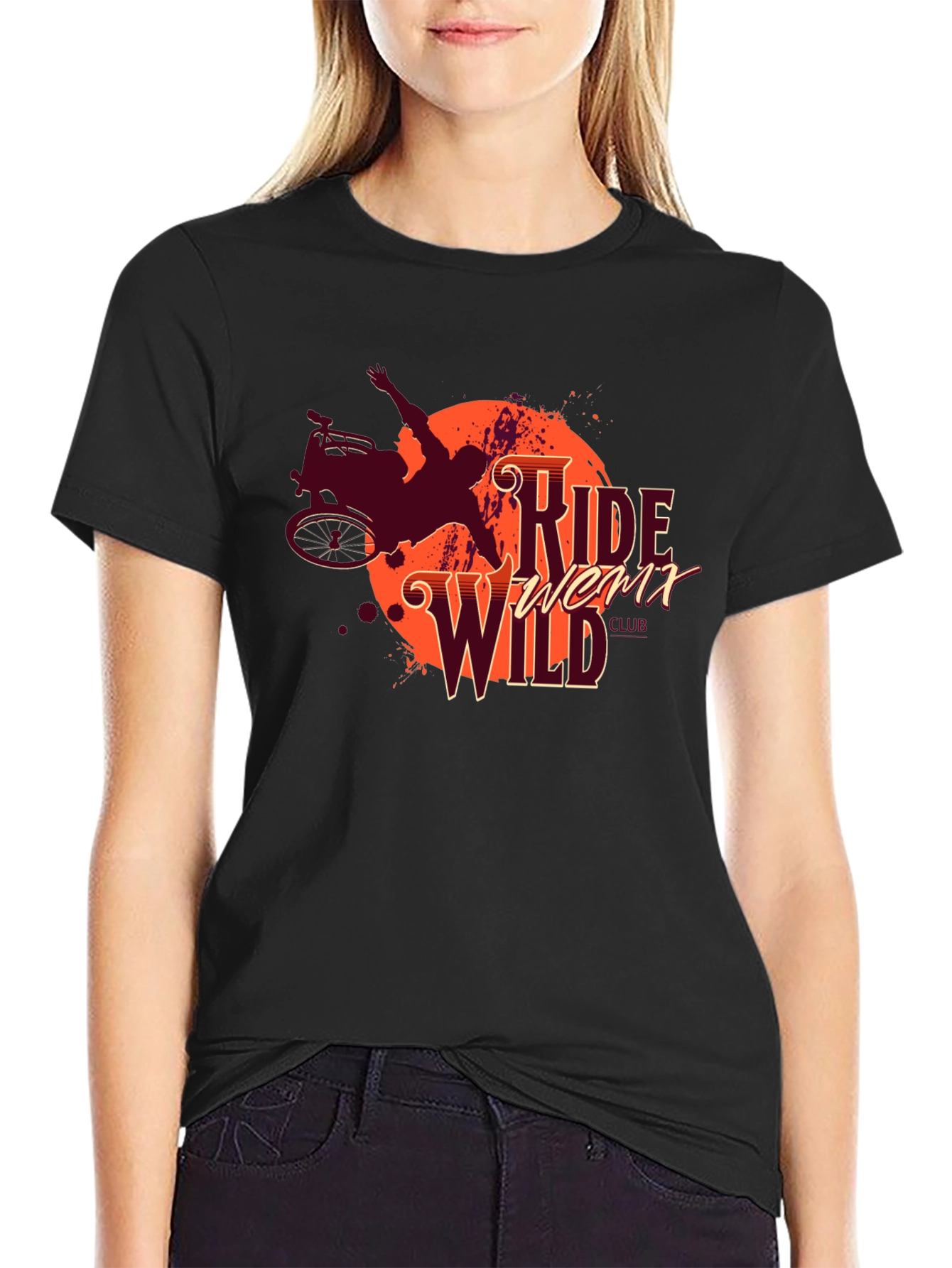 Ride Wild Club Black Graphic T-Shirt