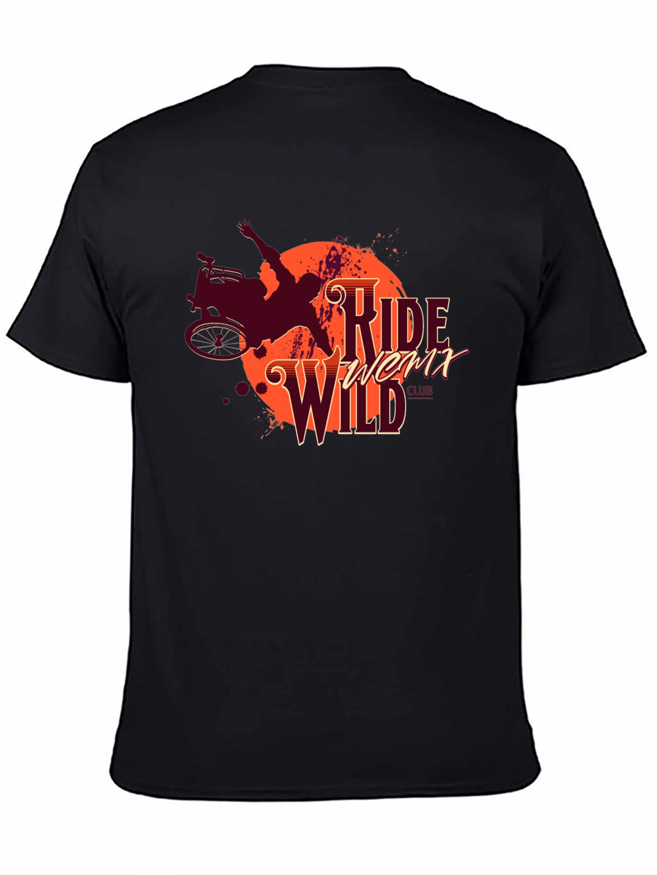 Ride Wild Club Black Graphic T-Shirt