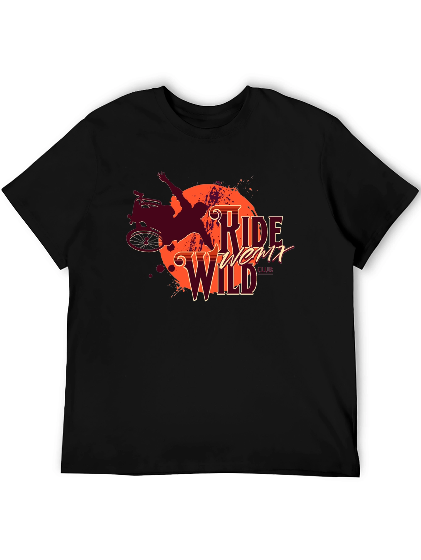Ride Wild Club Black Graphic T-Shirt