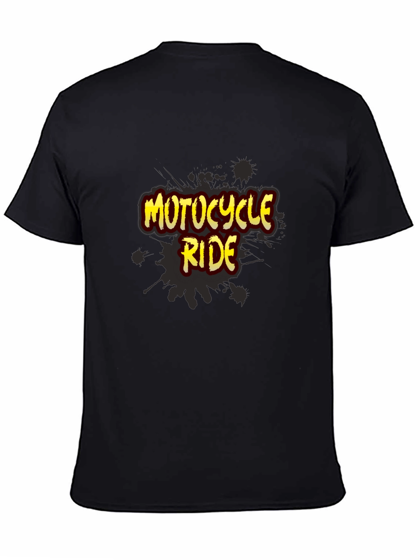 Motorcycle Ride Graphic Tee - Black Casual Shirt