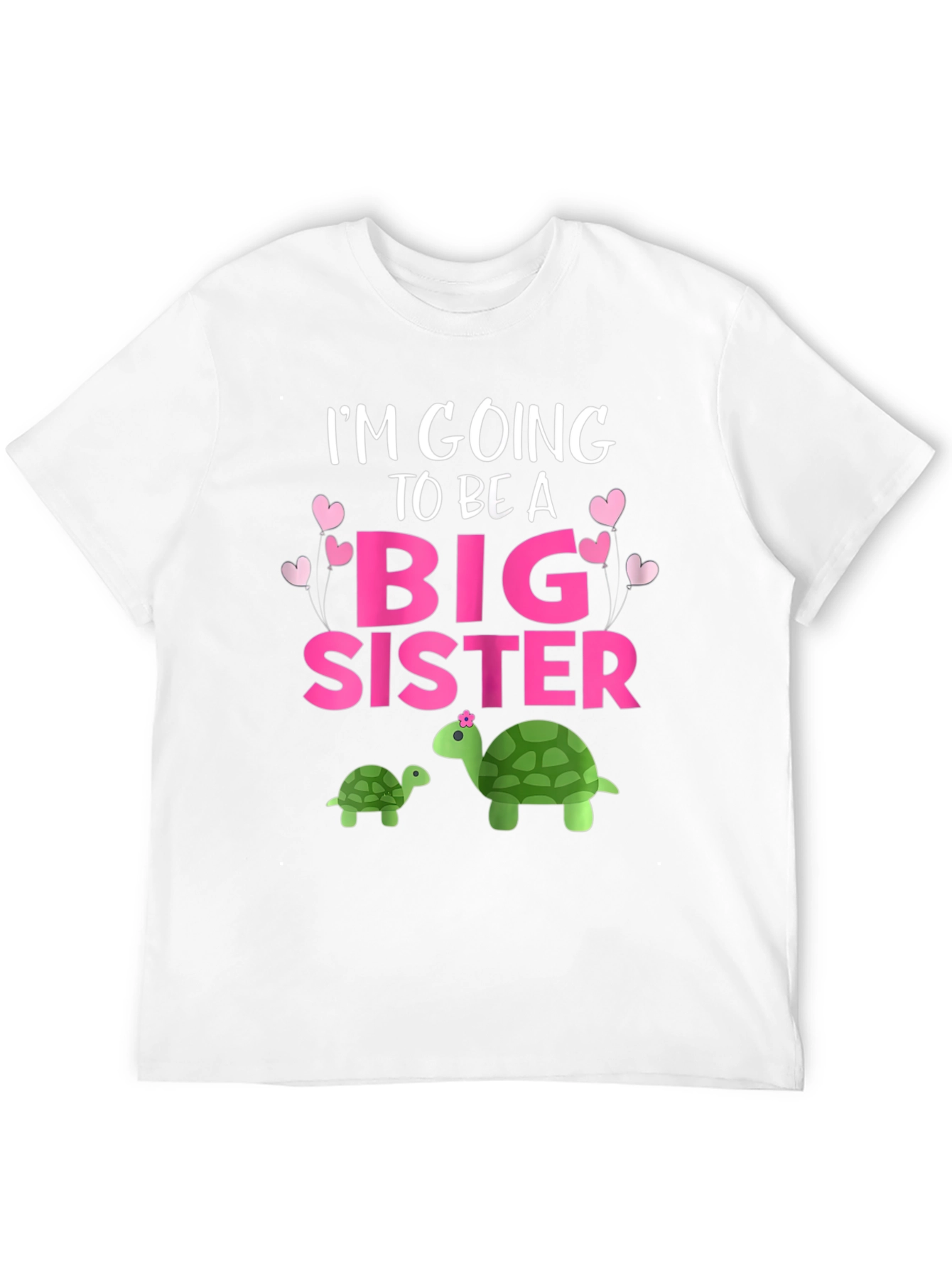 Big Sister Turtle Graphic Tee - Pregnancy Announcement Shirt