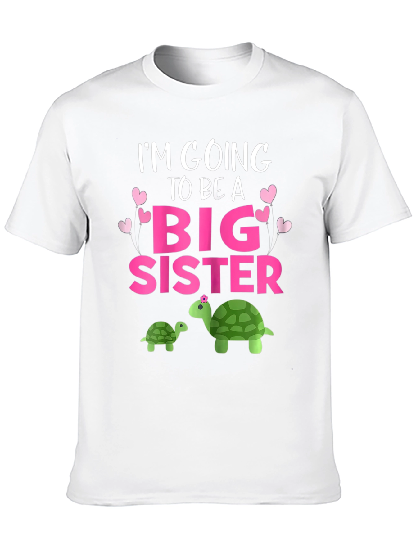Big Sister Turtle Graphic Tee - Pregnancy Announcement Shirt