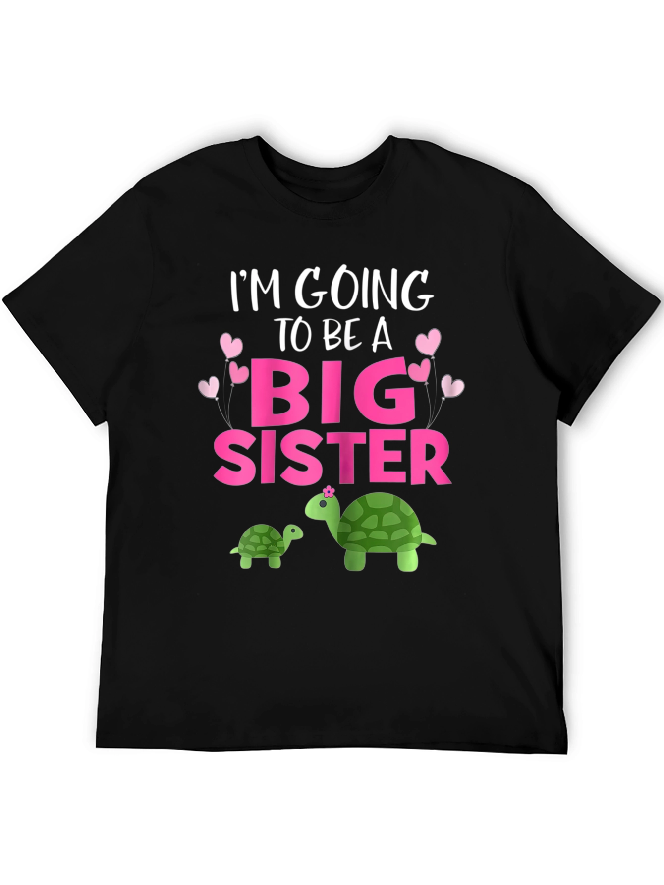 Big Sister Turtle Graphic Tee - Pregnancy Announcement Shirt