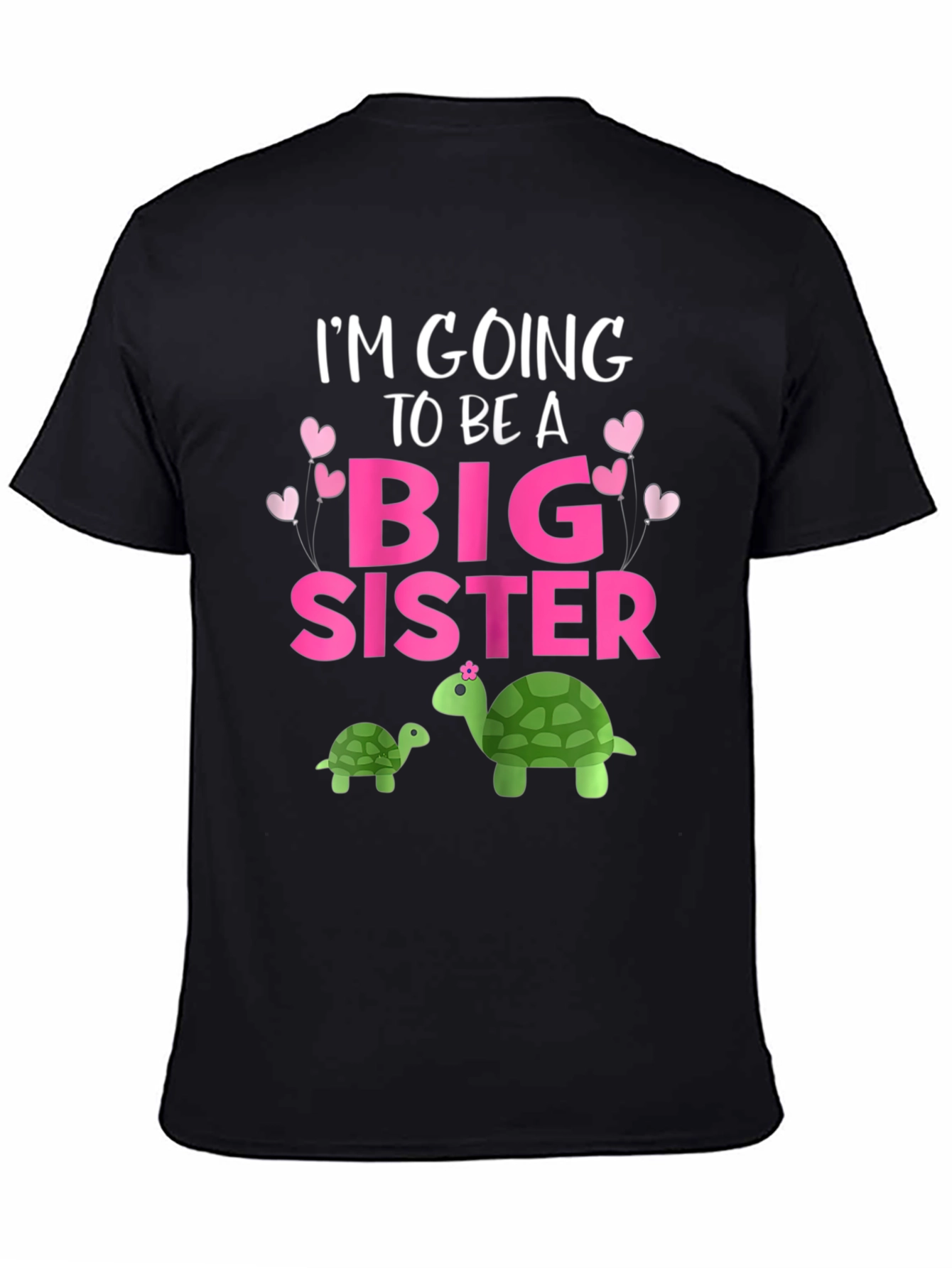 Big Sister Turtle Graphic Tee - Pregnancy Announcement Shirt